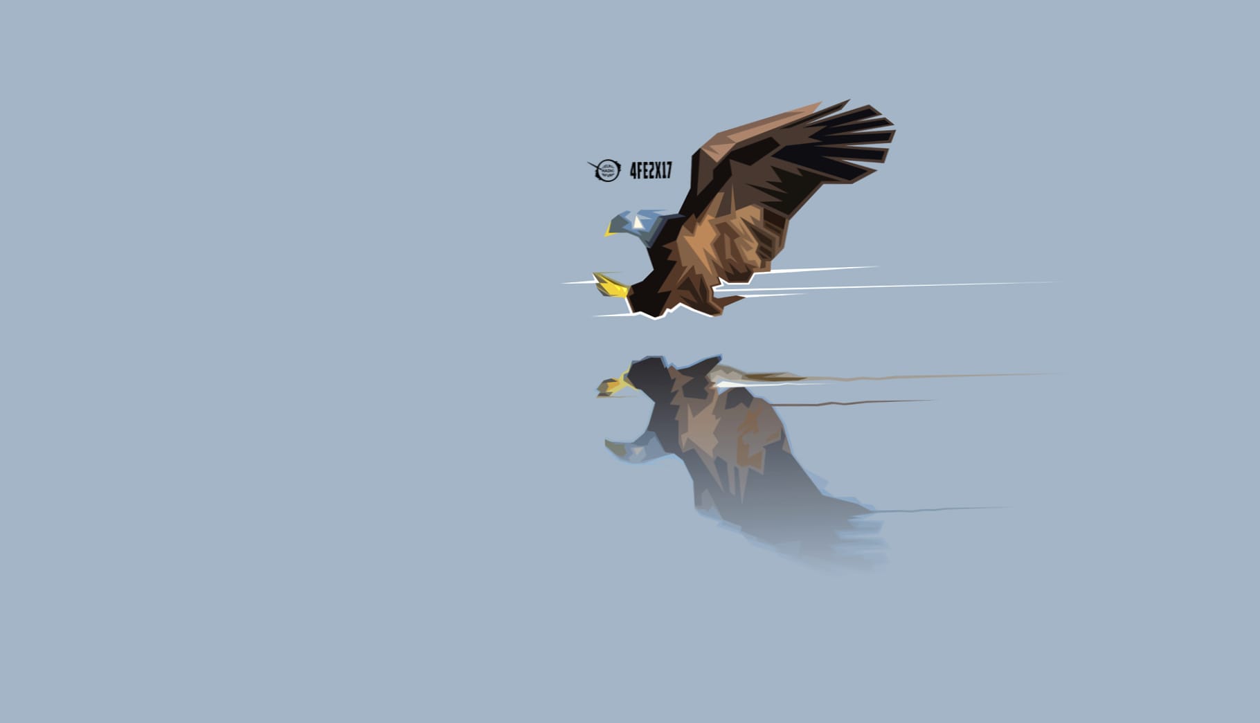 Eagle Attack Above Water at 1366 x 768 HD size wallpapers HD quality