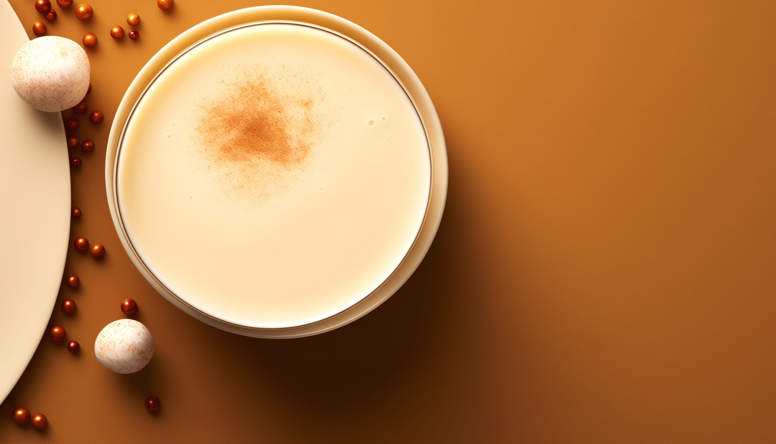 Eggnog Delight - Festive Drink Background wallpapers HD quality