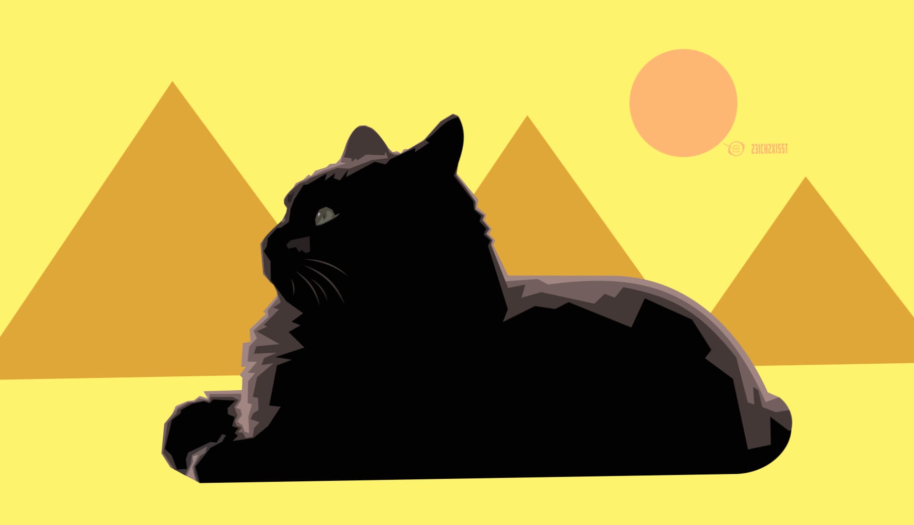 Egyptian Cat in Front of Pyramids wallpapers HD Egyptian Cat in Front of Pyramids wallpapers HD quality