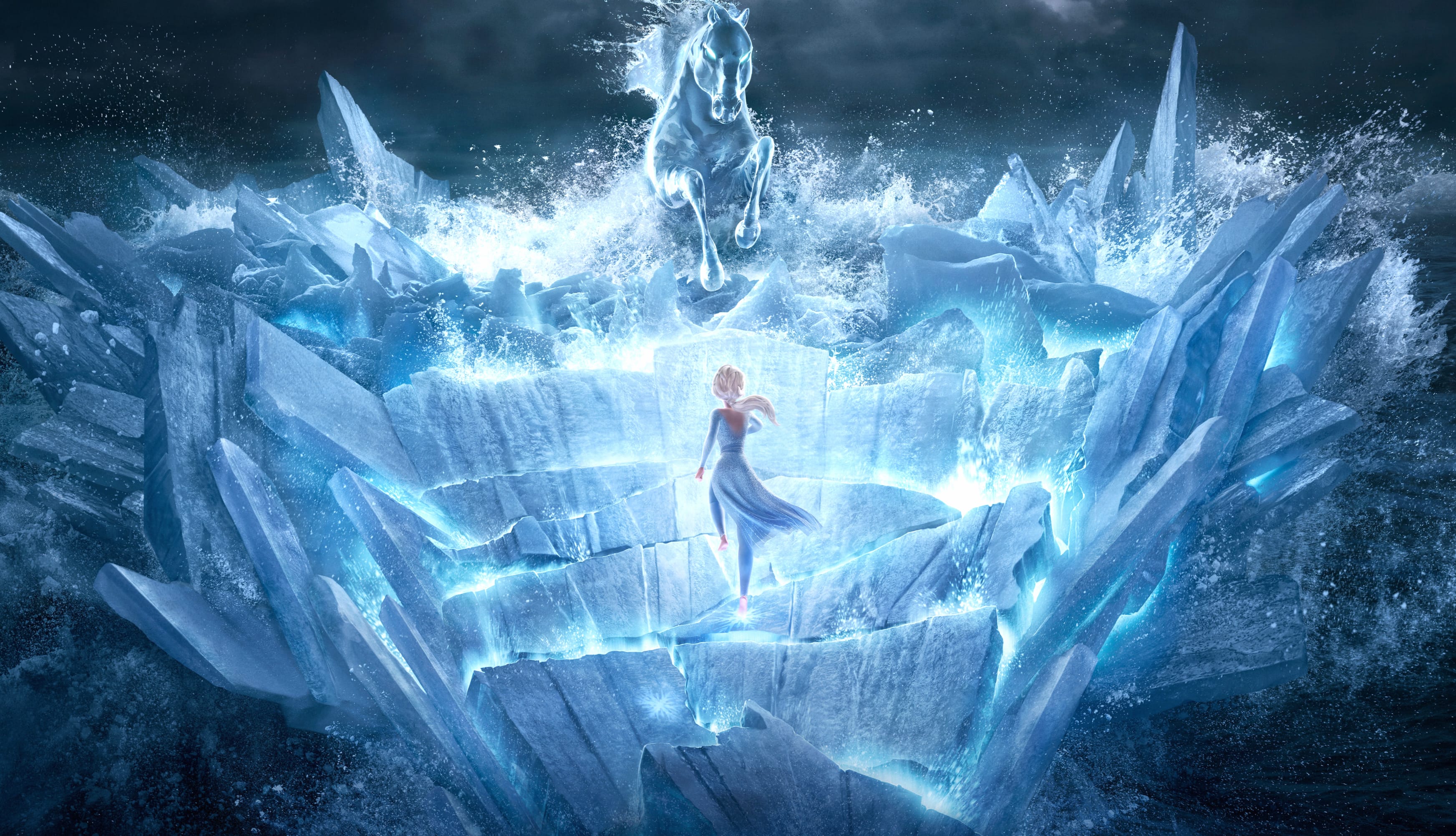 Elsa in Frozen 2 Magical Ice World at 1600 x 1200 size wallpapers HD quality