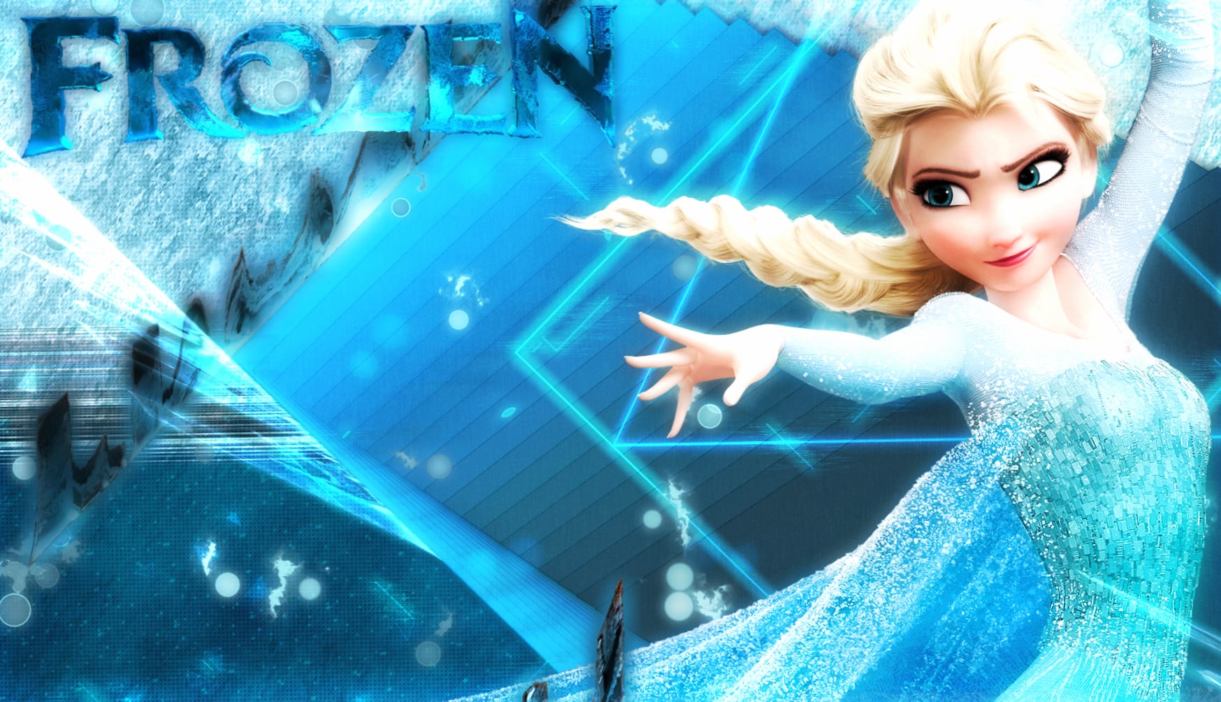 Elsa in Frozen Sparkling at 1366 x 768 HD size wallpapers HD quality