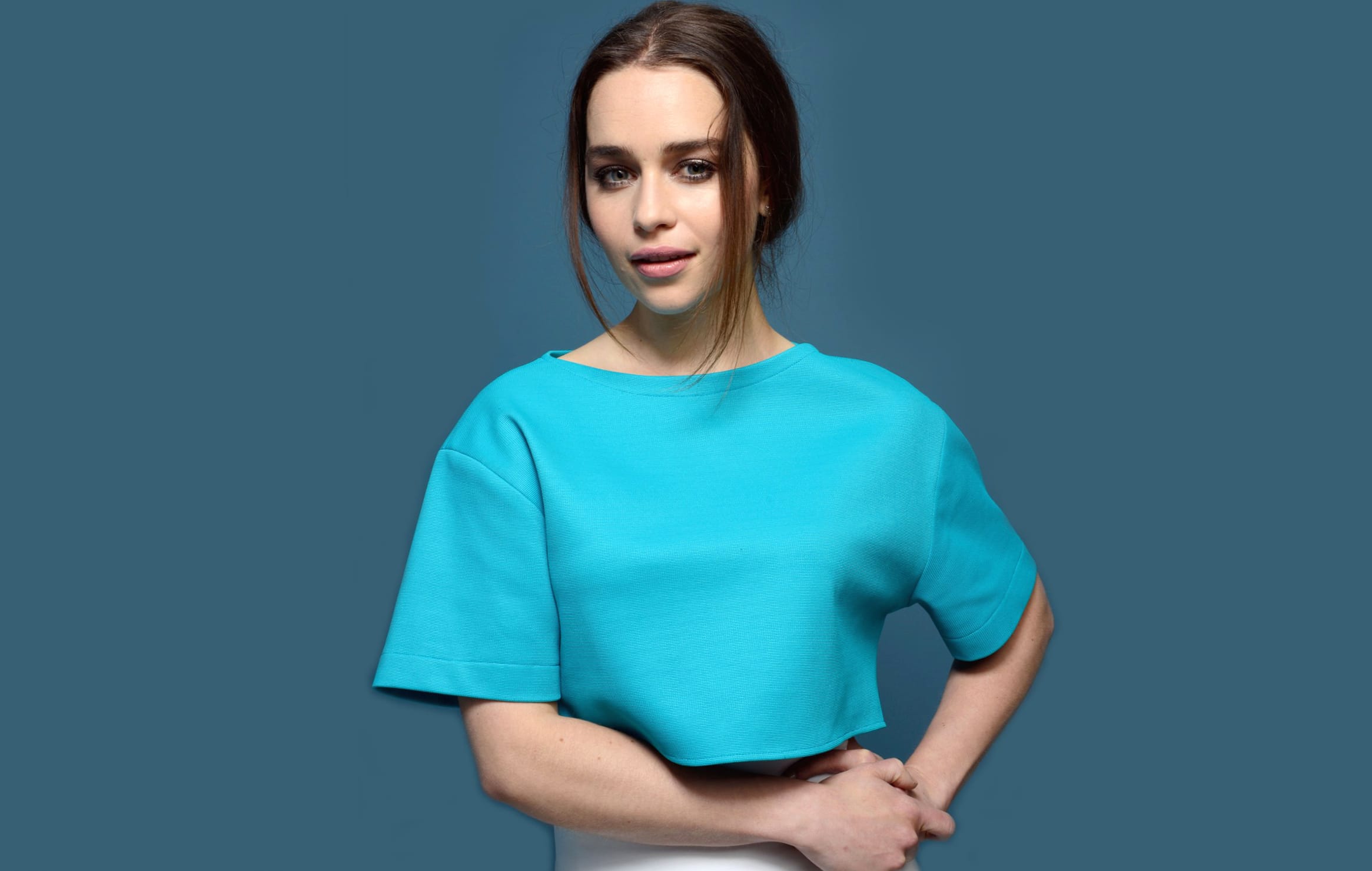 Emilia Clarke Stunning Brunette Actress wallpapers HD quality