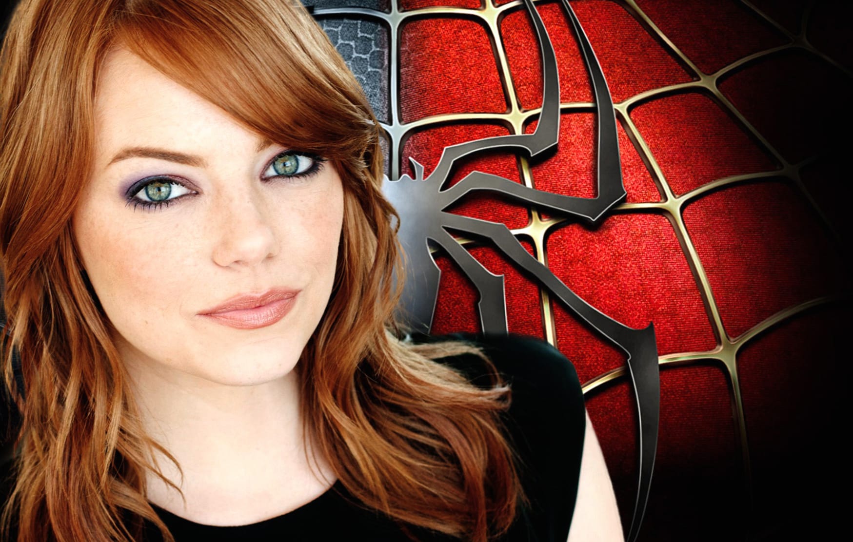 Emma Stone in Spider-Man at 640 x 960 iPhone 4 size wallpapers HD quality