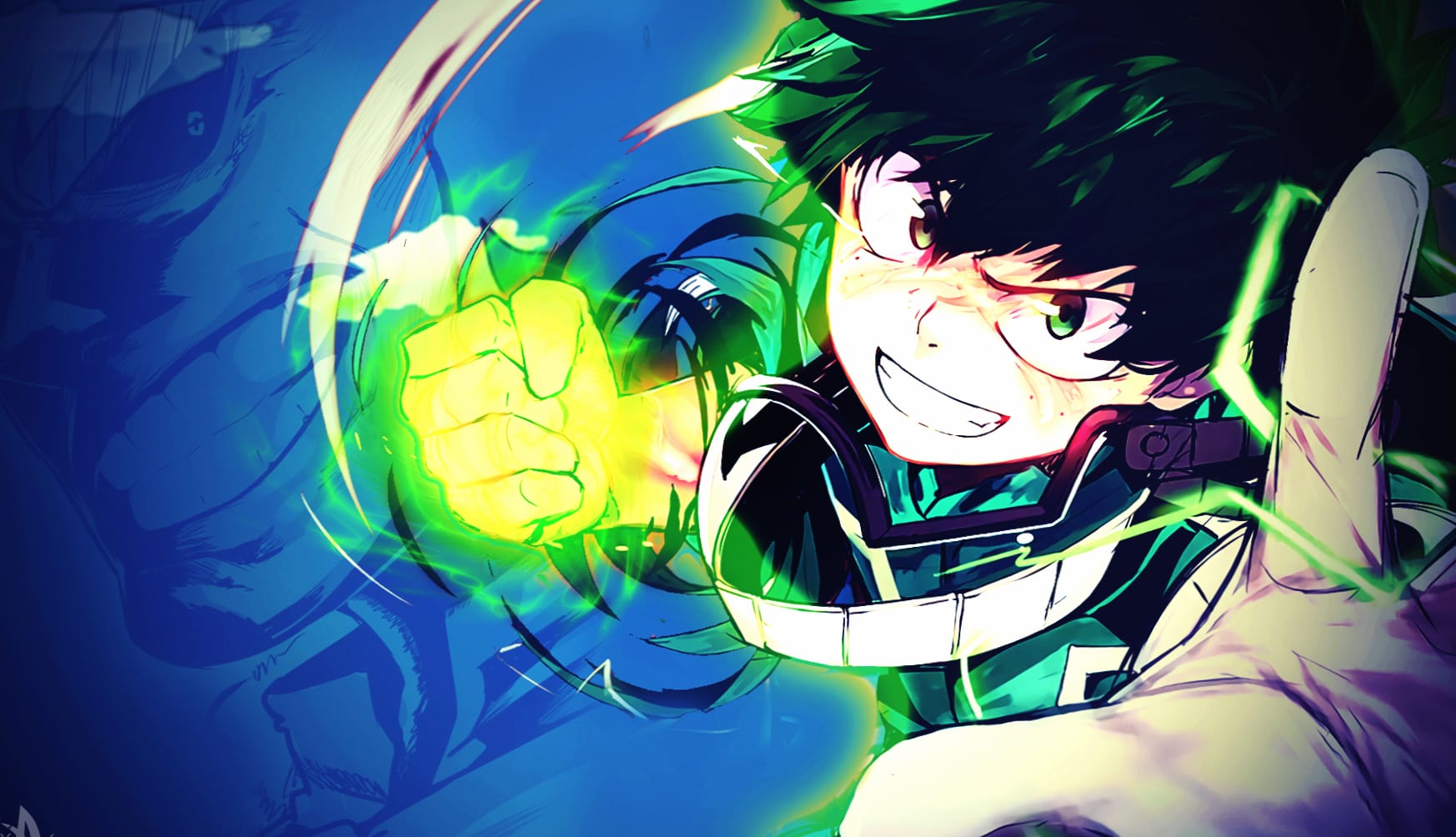 Epic Izuku Midoriya Smile and Power Unleashed wallpapers HD quality