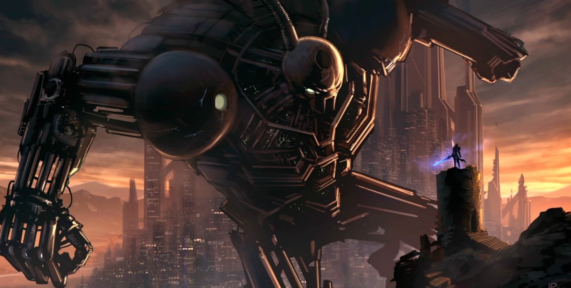 Epic Sci-Fi Robot A Clash of Giants wallpapers HD quality