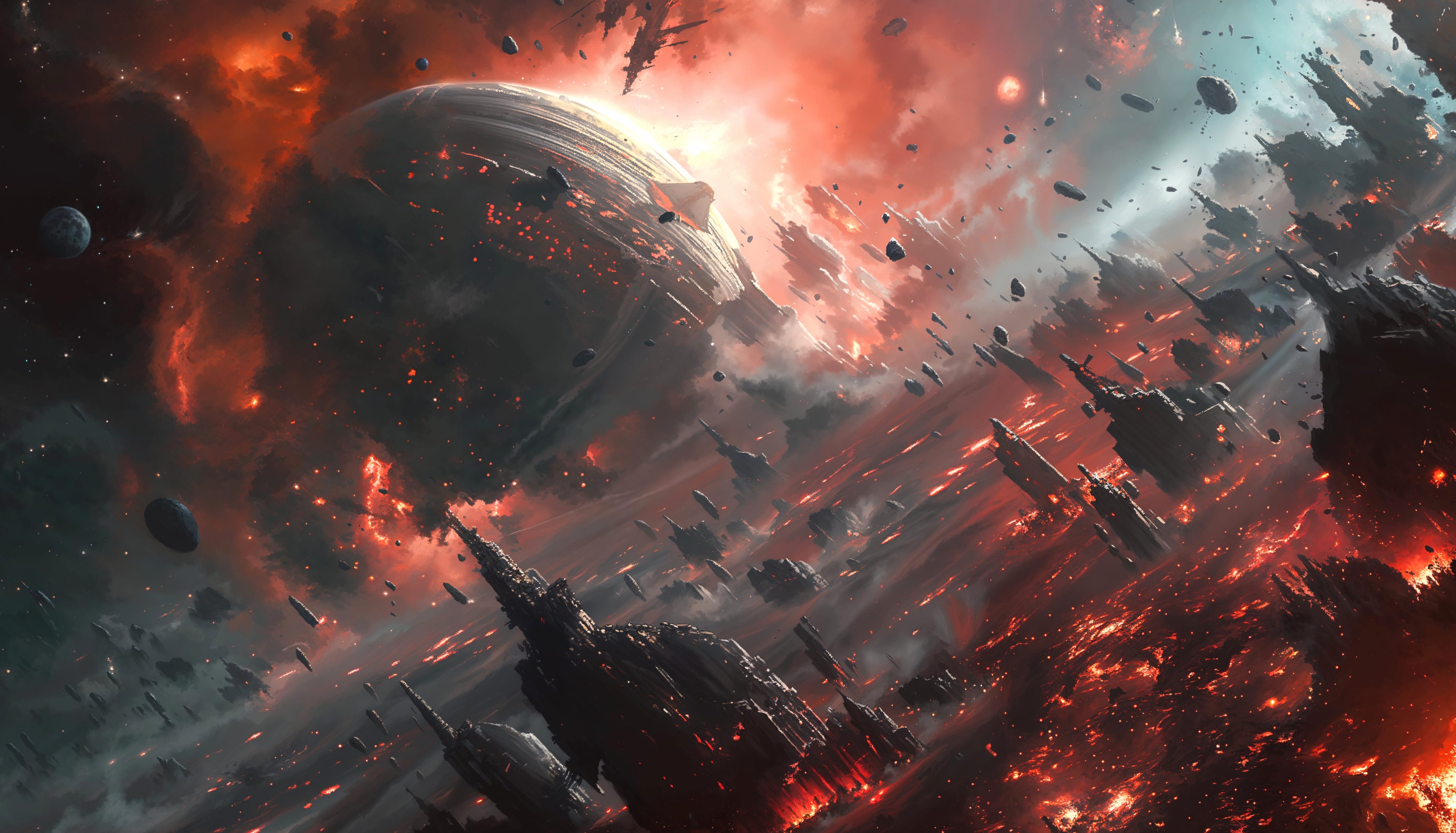 Epic Sci-Fi Space Opera Ruins Wallpaper at 1152 x 864 size wallpapers HD quality