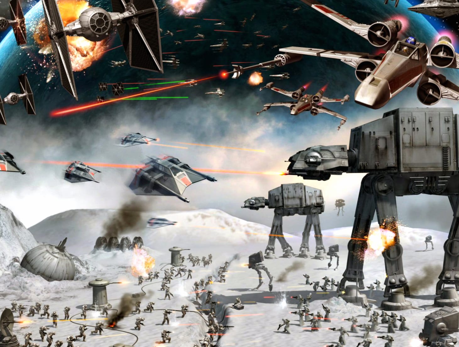 Epic Star Wars Battle at 1152 x 864 size wallpapers HD quality