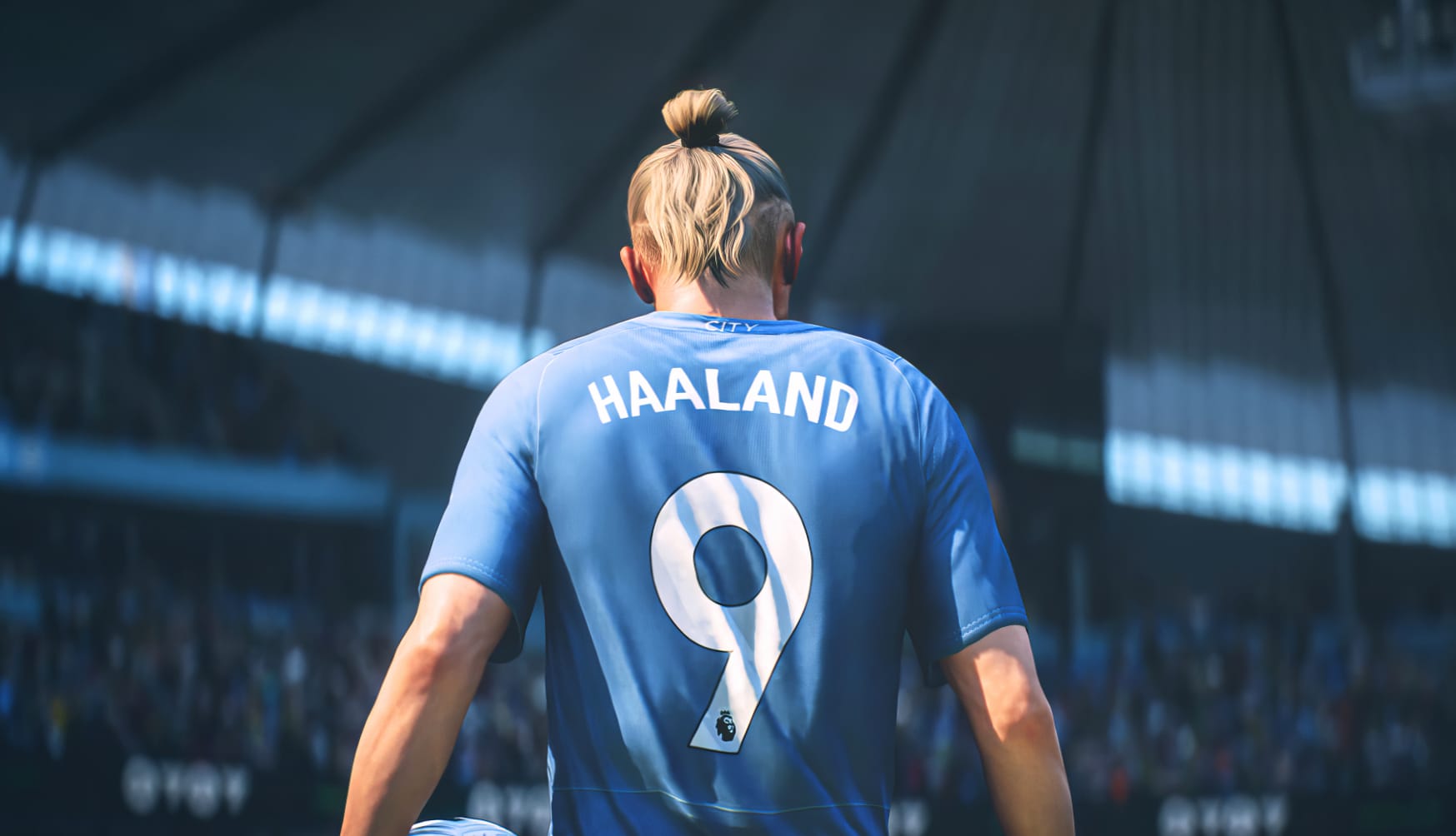 Erling Haaland EA SPORTS FC 24 HD Desktop Wallpaper at 1024 x 1024 iPad size wallpapers HD quality