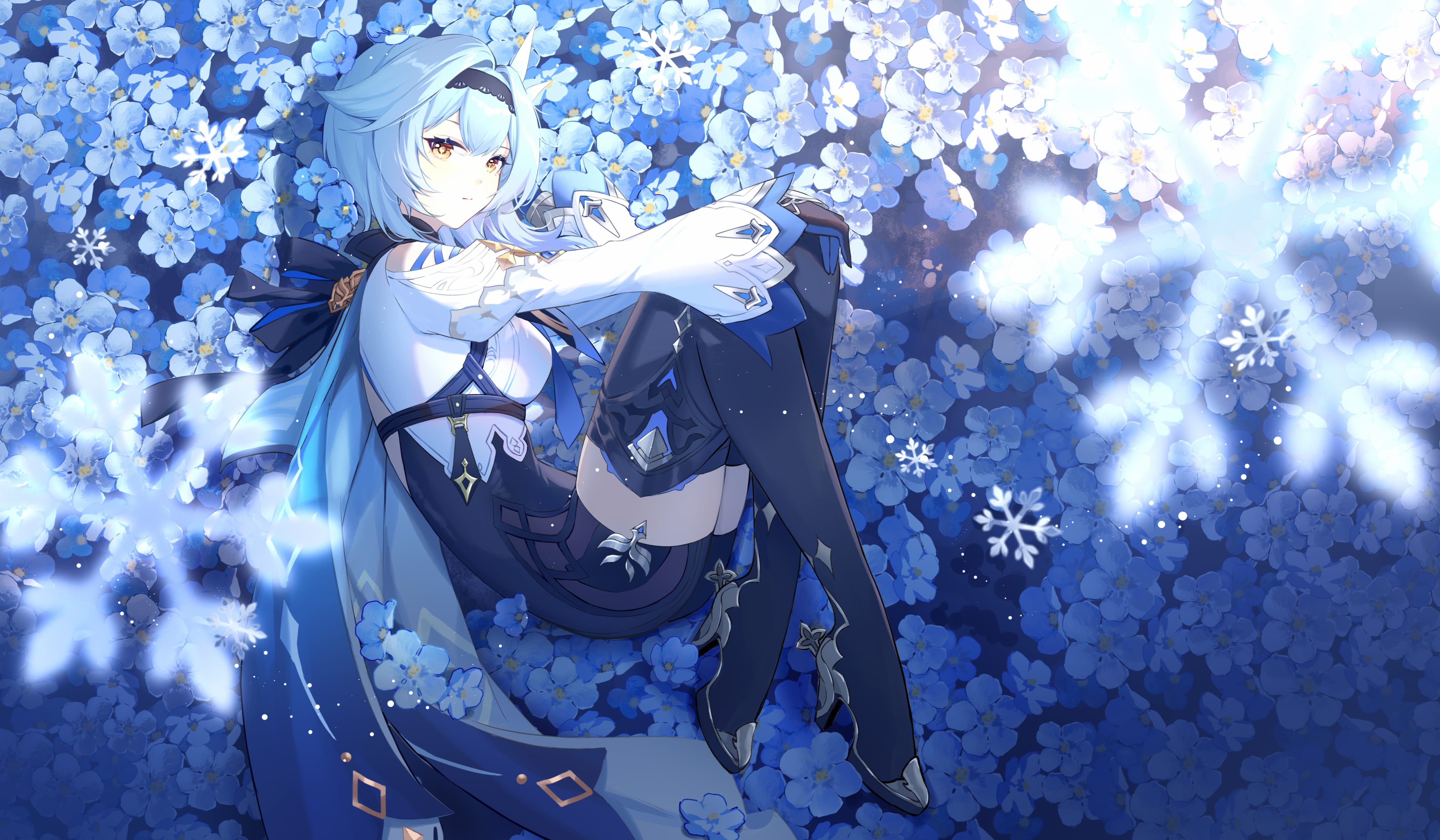 Eula (Genshin Impact) Genshin Impact Flower Ice Video Game wallpapers HD quality