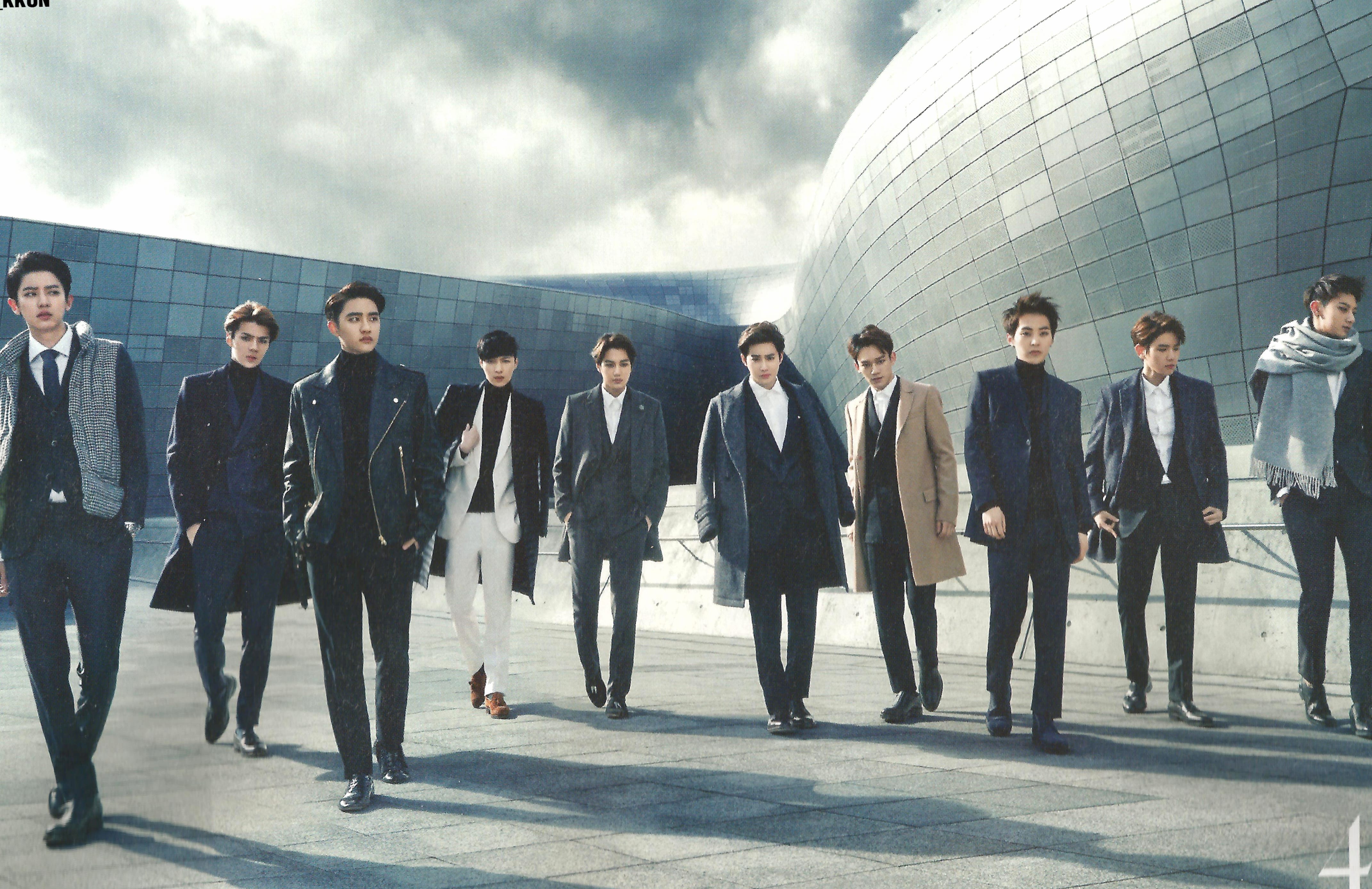 Exo Band HD Desktop Wallpaper Stylish Pop Group Background at 1024 x 1024 iPad size wallpapers HD quality