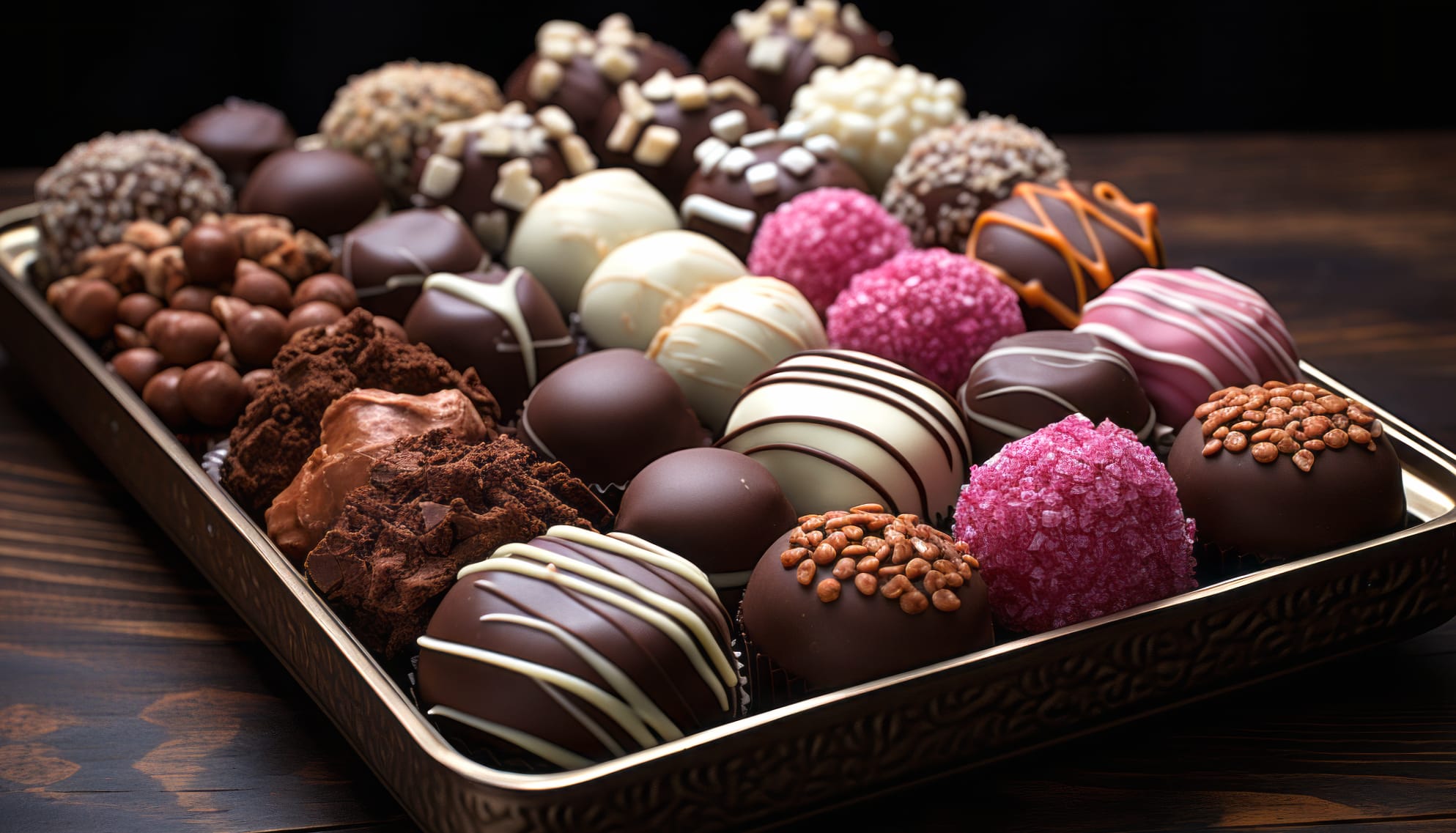 Exquisite Chocolate Delights - Artisan Confections Background wallpapers HD quality