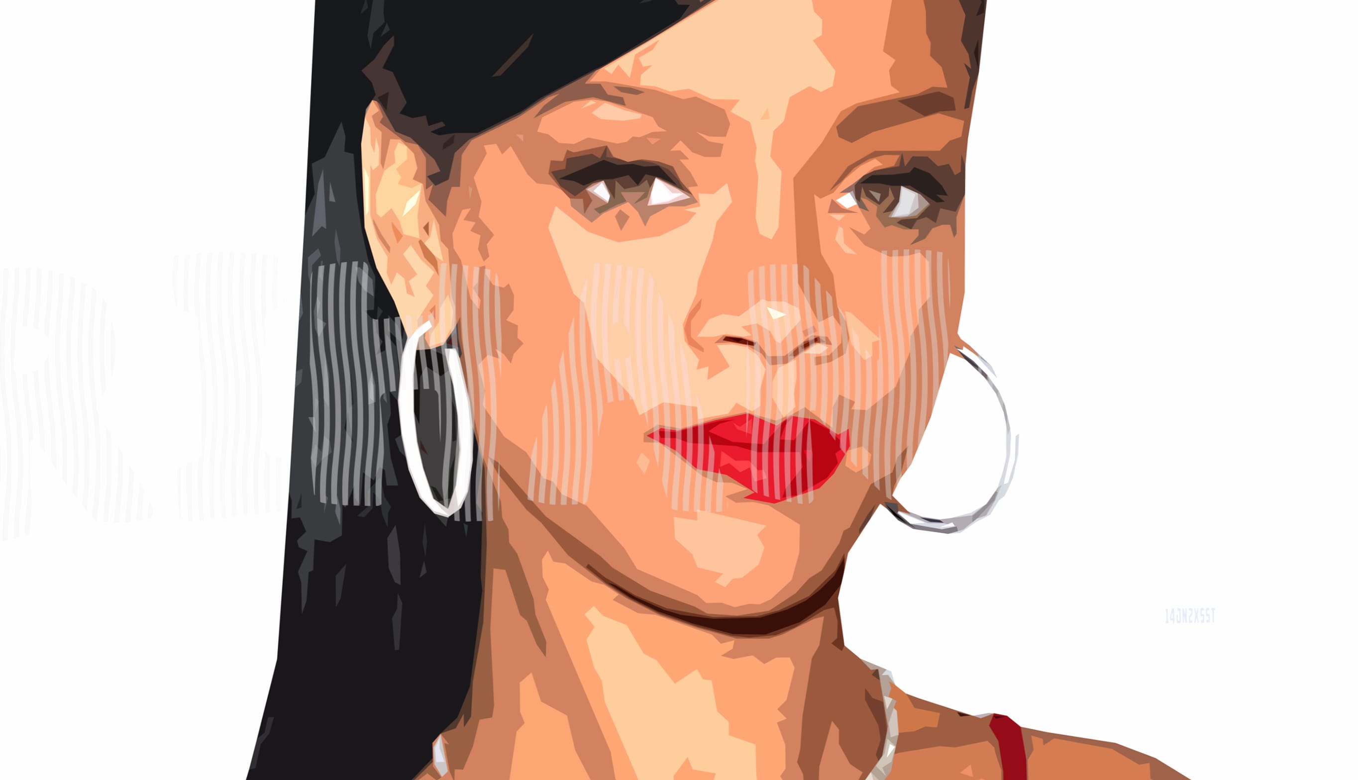 Face Portrait Singer Musician Music Rihanna wallpapers HD quality