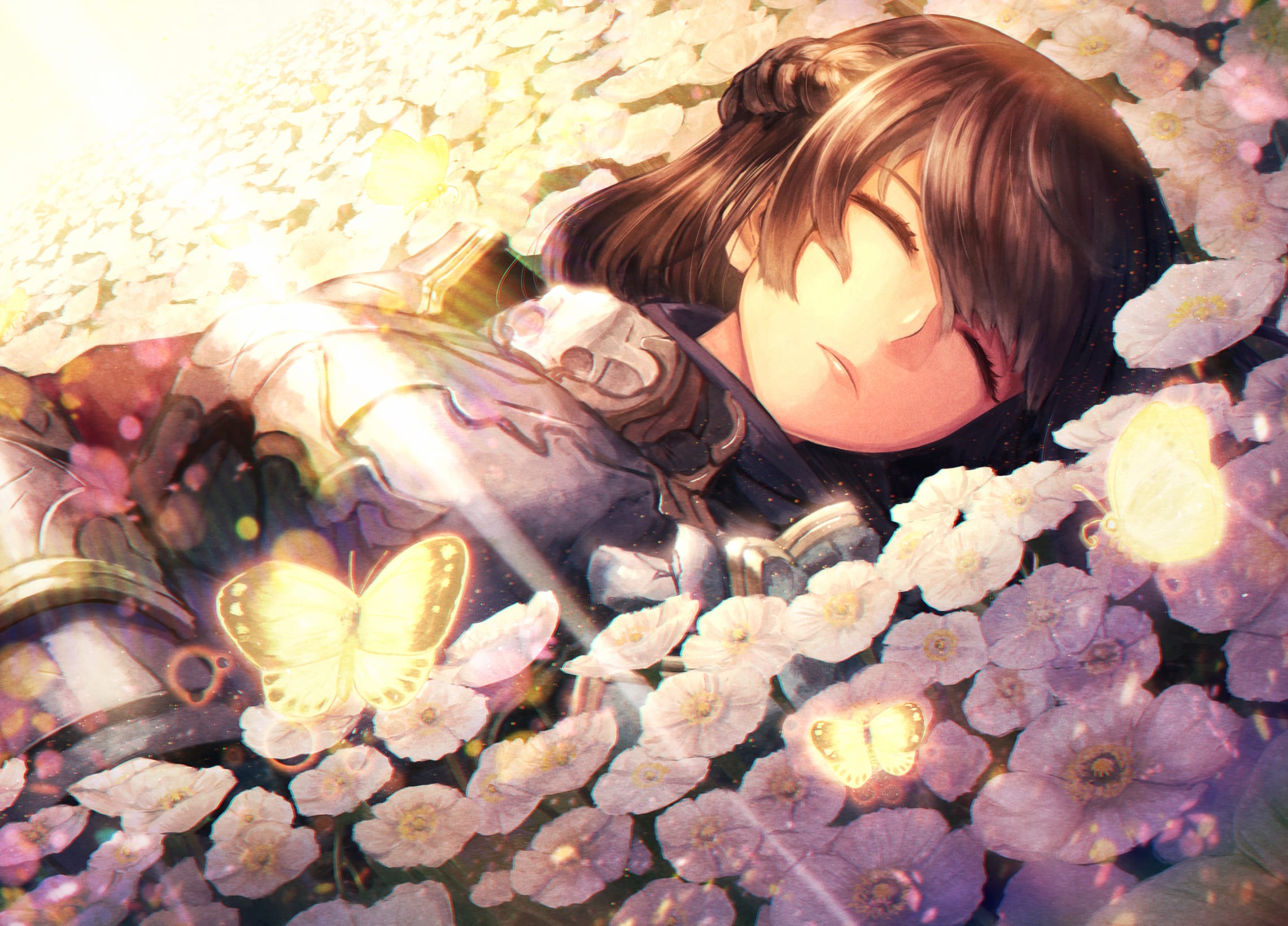 Fantasy Butterfly Rest - Anime at 1600 x 1200 size wallpapers HD quality