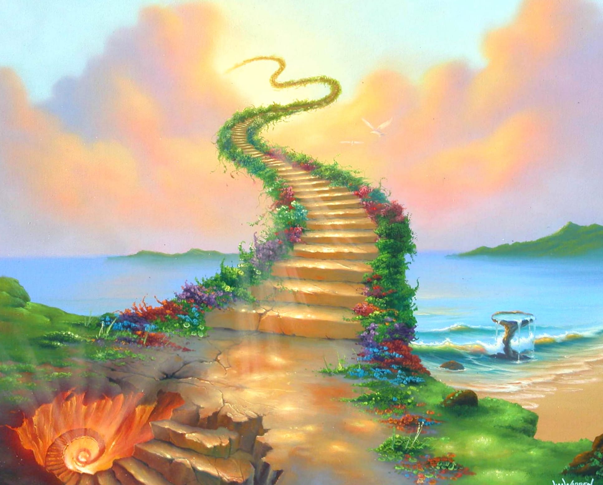 Fantasy Stairway to the Sky - wallpapers HD quality