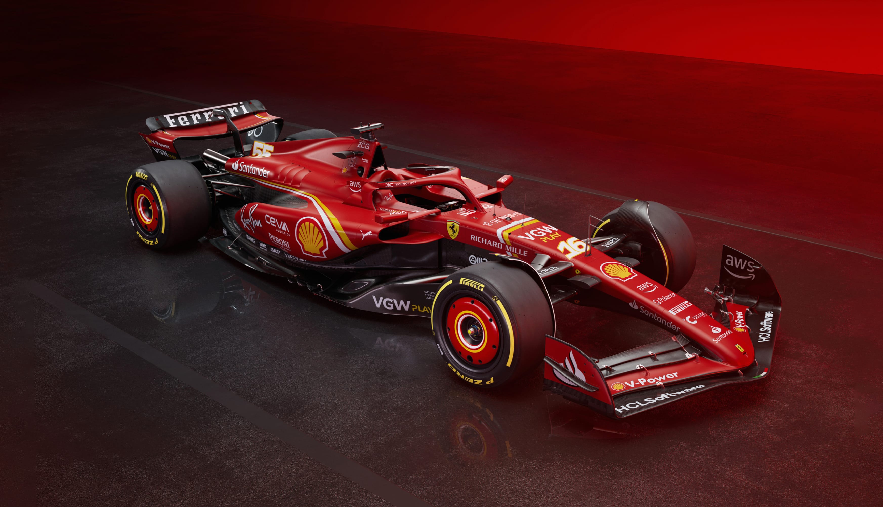 Ferrari SF-24 2024 at 640 x 1136 iPhone 5 size wallpapers HD quality