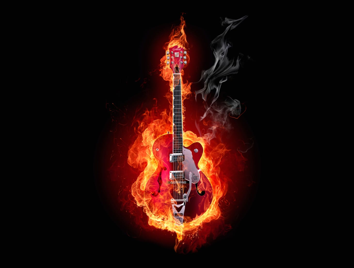 Fiery Guitar wallpapers HD quality