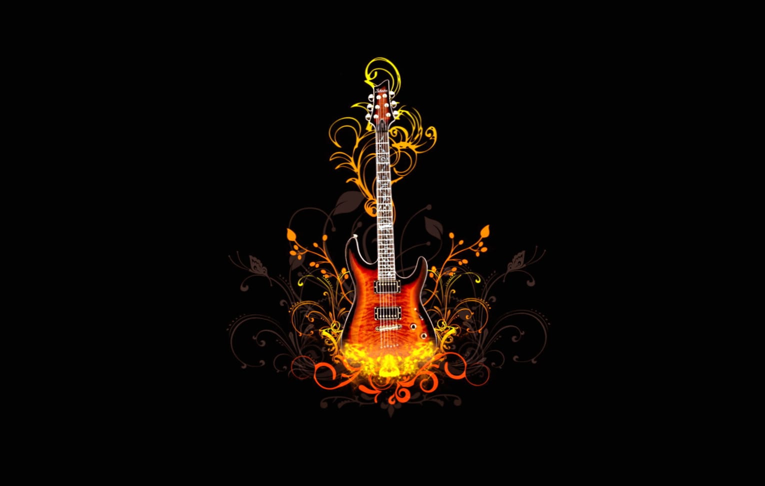 Fiery Guitar Symphony - at 1680 x 945 HD size wallpapers HD quality