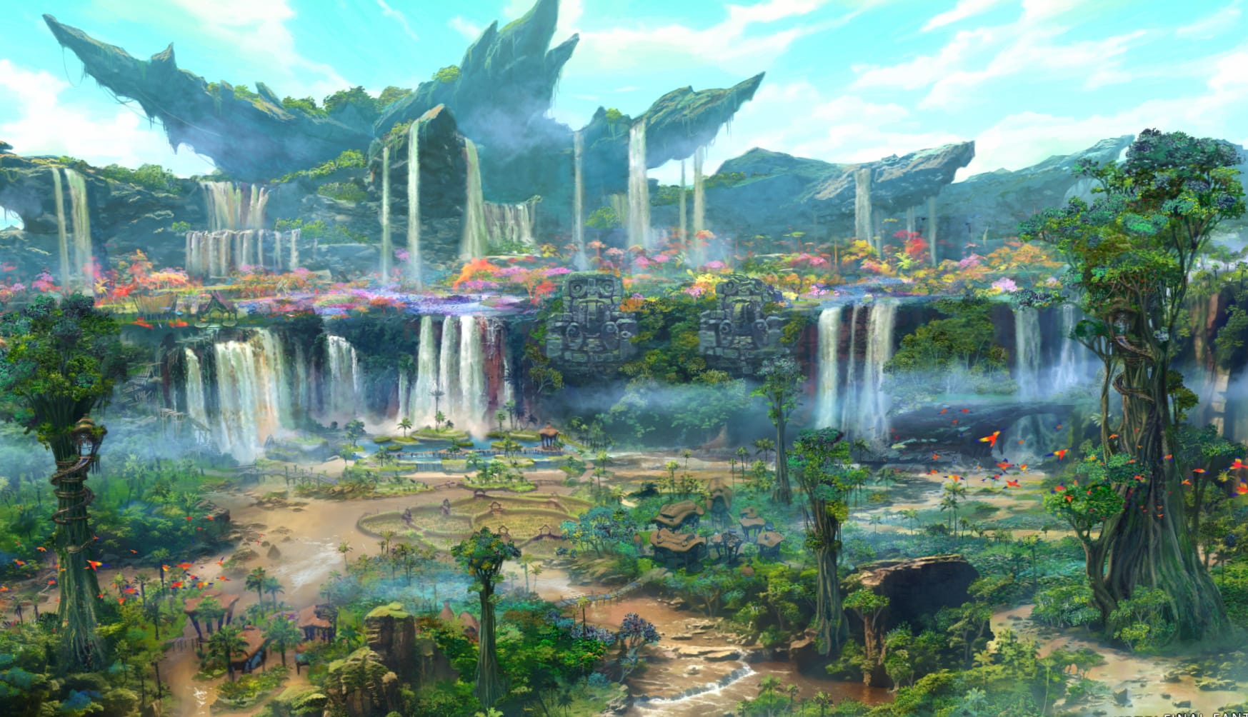 Final Fantasy XIV Dawntrail - Enchanting Landscape at 2048 x 2048 iPad size wallpapers HD quality