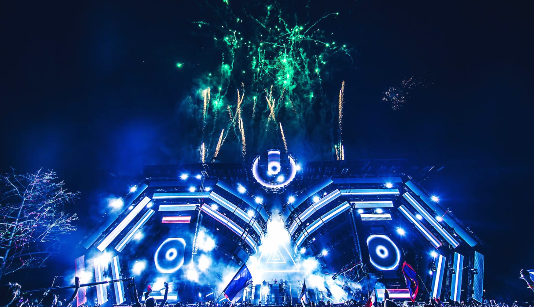 Fireworks Ultra Music Festival Festival Concert Music Hardwell wallpapers HD quality