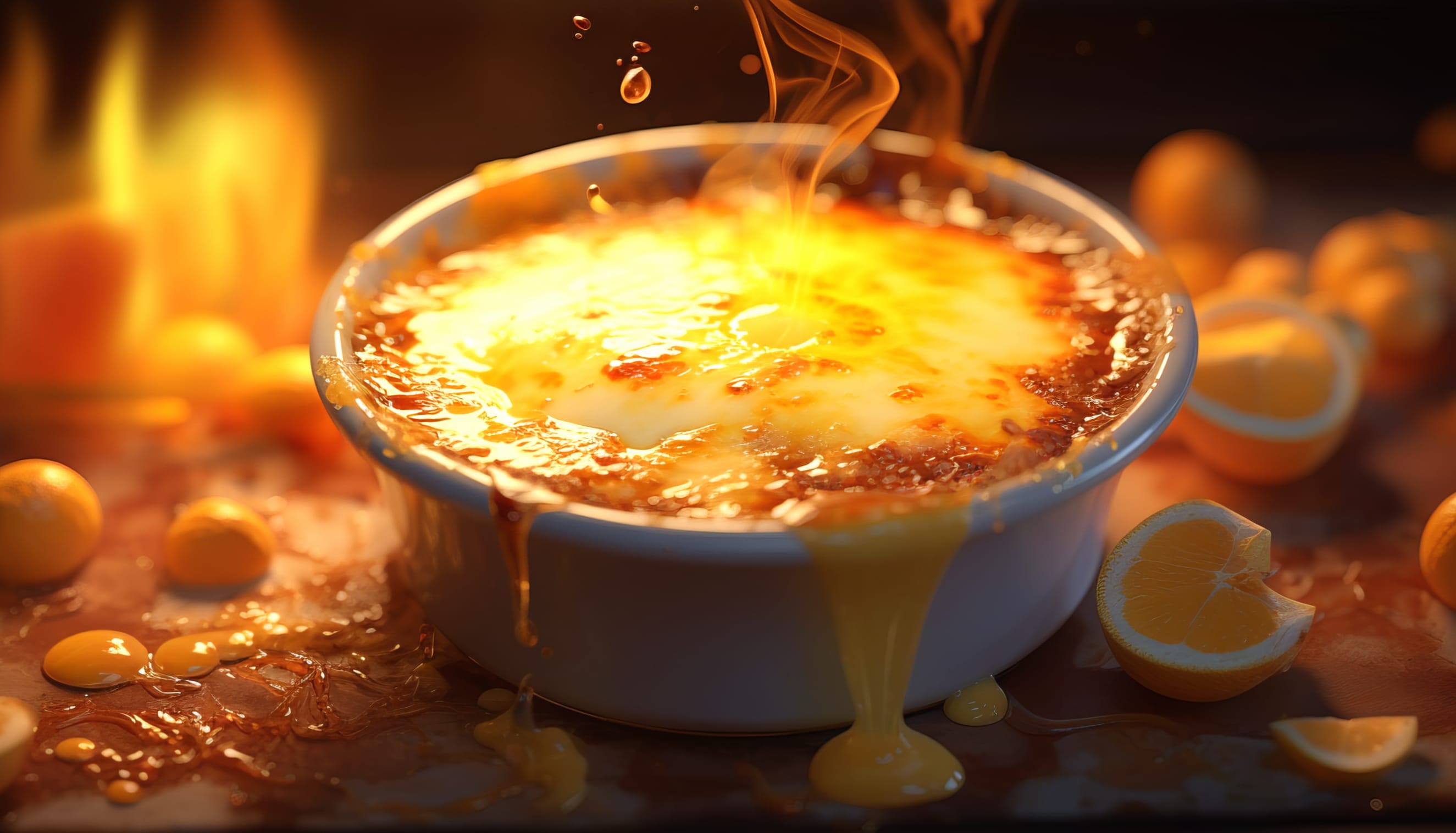 Flaming Crème Brûlée wallpapers HD quality