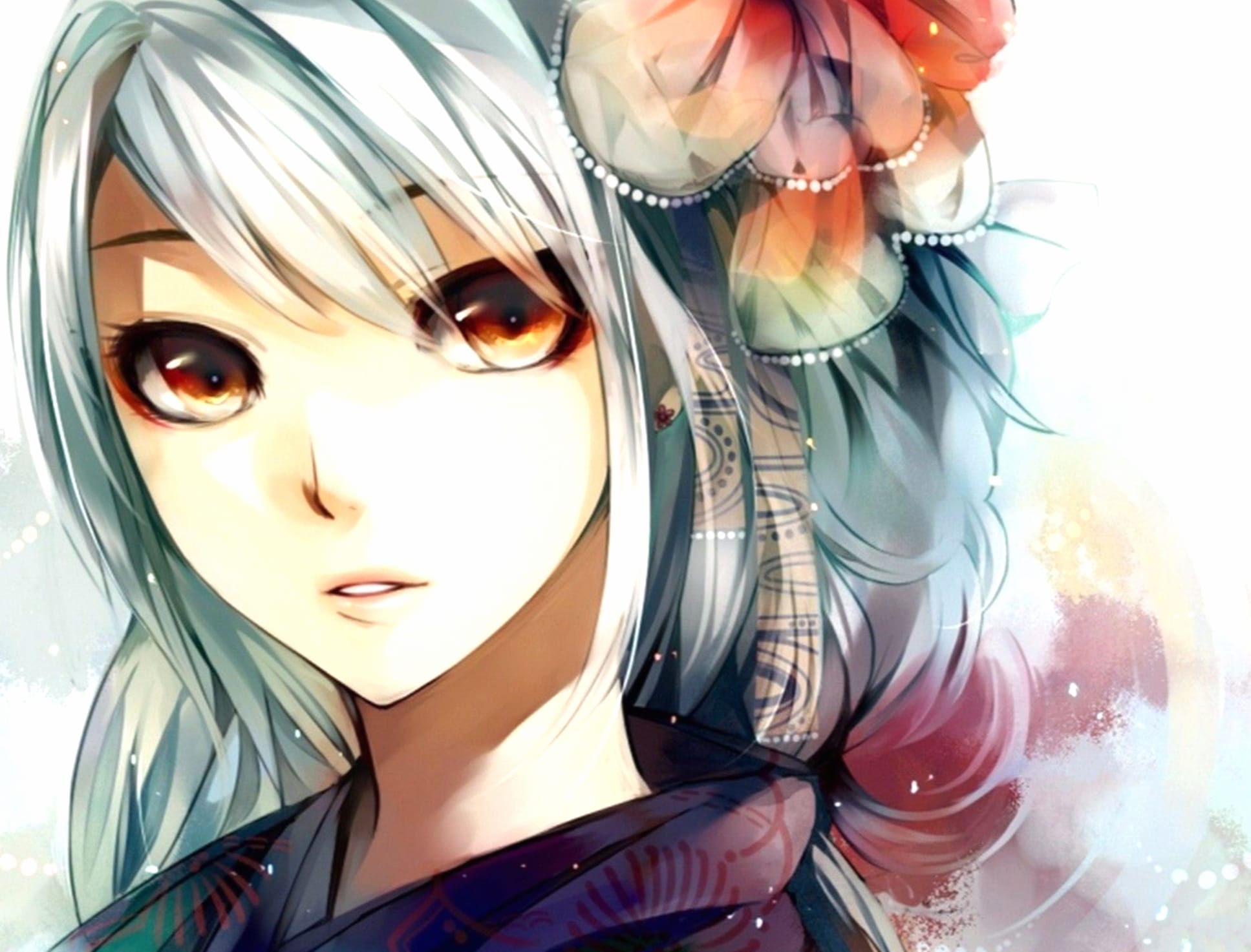 Flower Anime Girl wallpapers HD quality