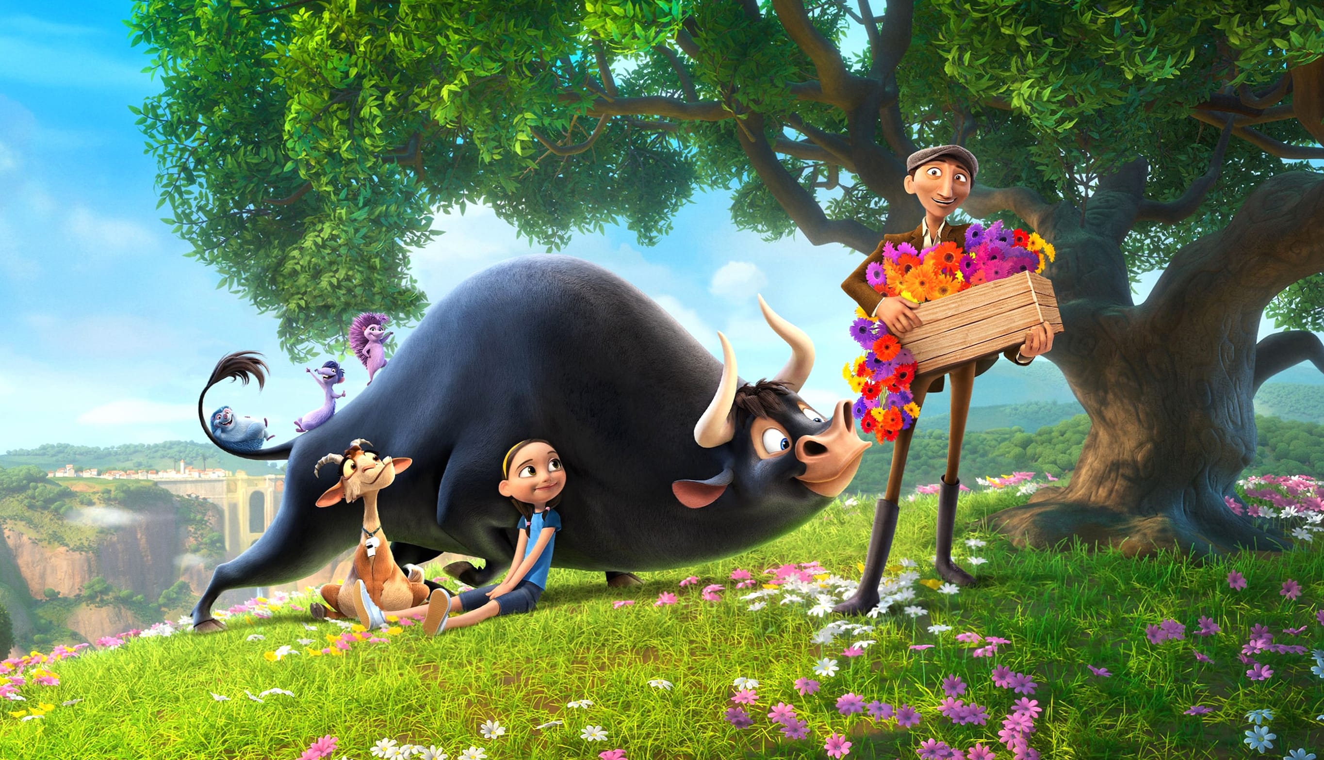 Flower Goat Child Bull Ferdinand (Movie) Movie Ferdinand at 1680 x 945 HD size wallpapers HD quality