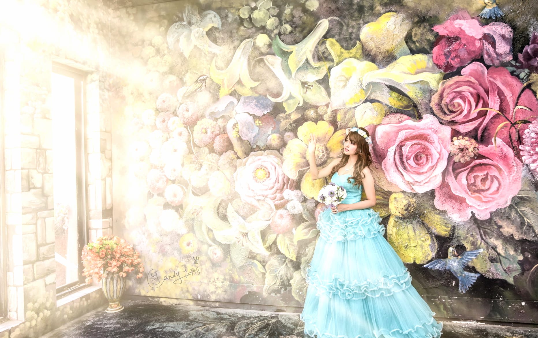 Flower Graffiti Bride in Sunbeam - at 1024 x 768 size wallpapers HD quality