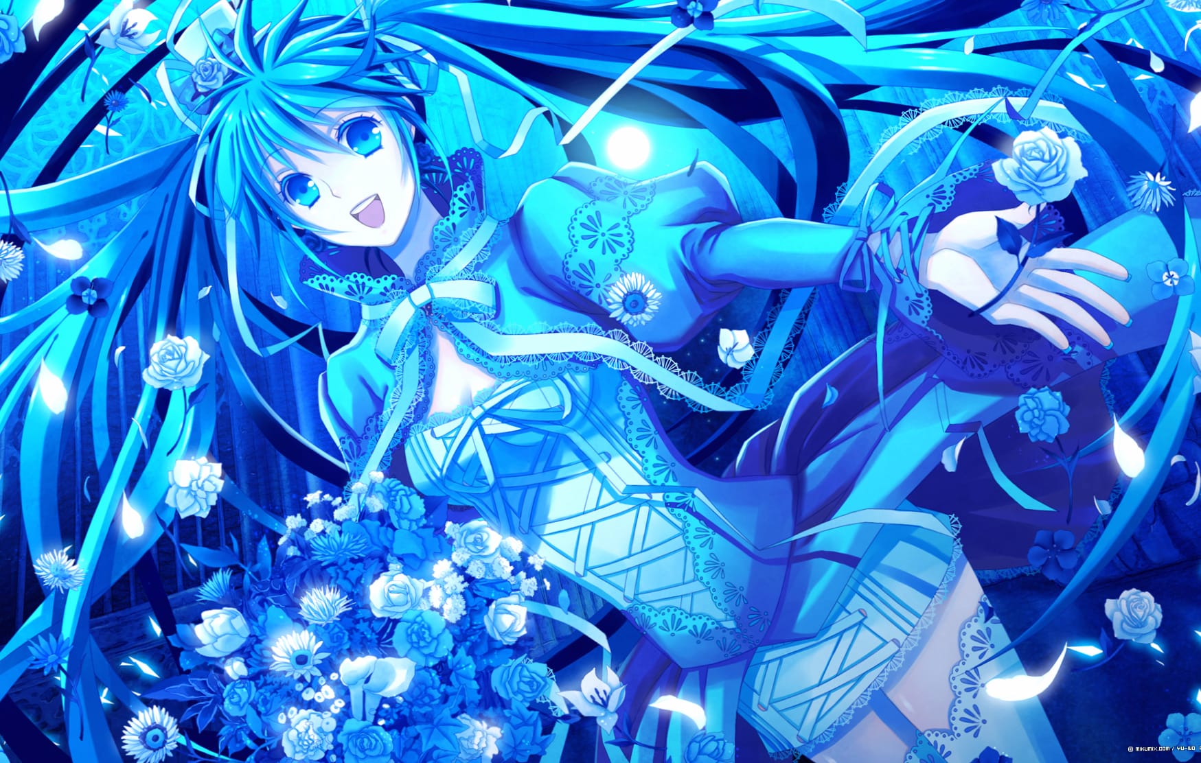 Flower Hatsune Miku Anime Vocaloid wallpapers HD quality