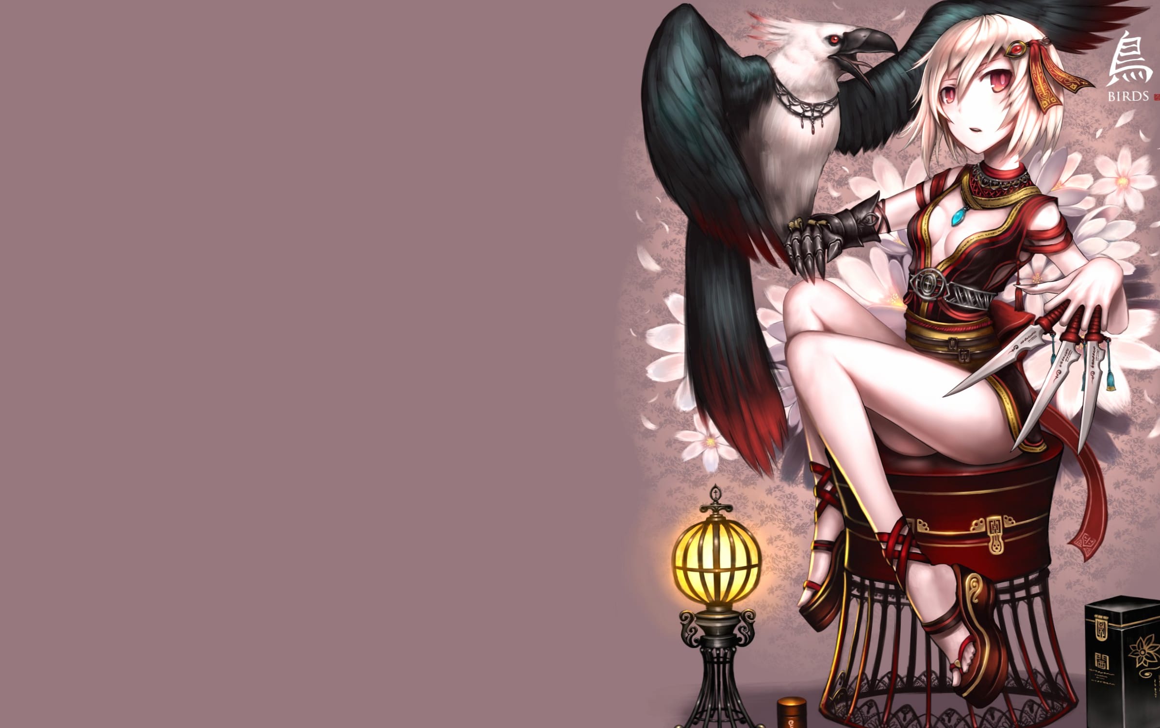 Flower Lantern Bird Anime Original wallpapers HD quality