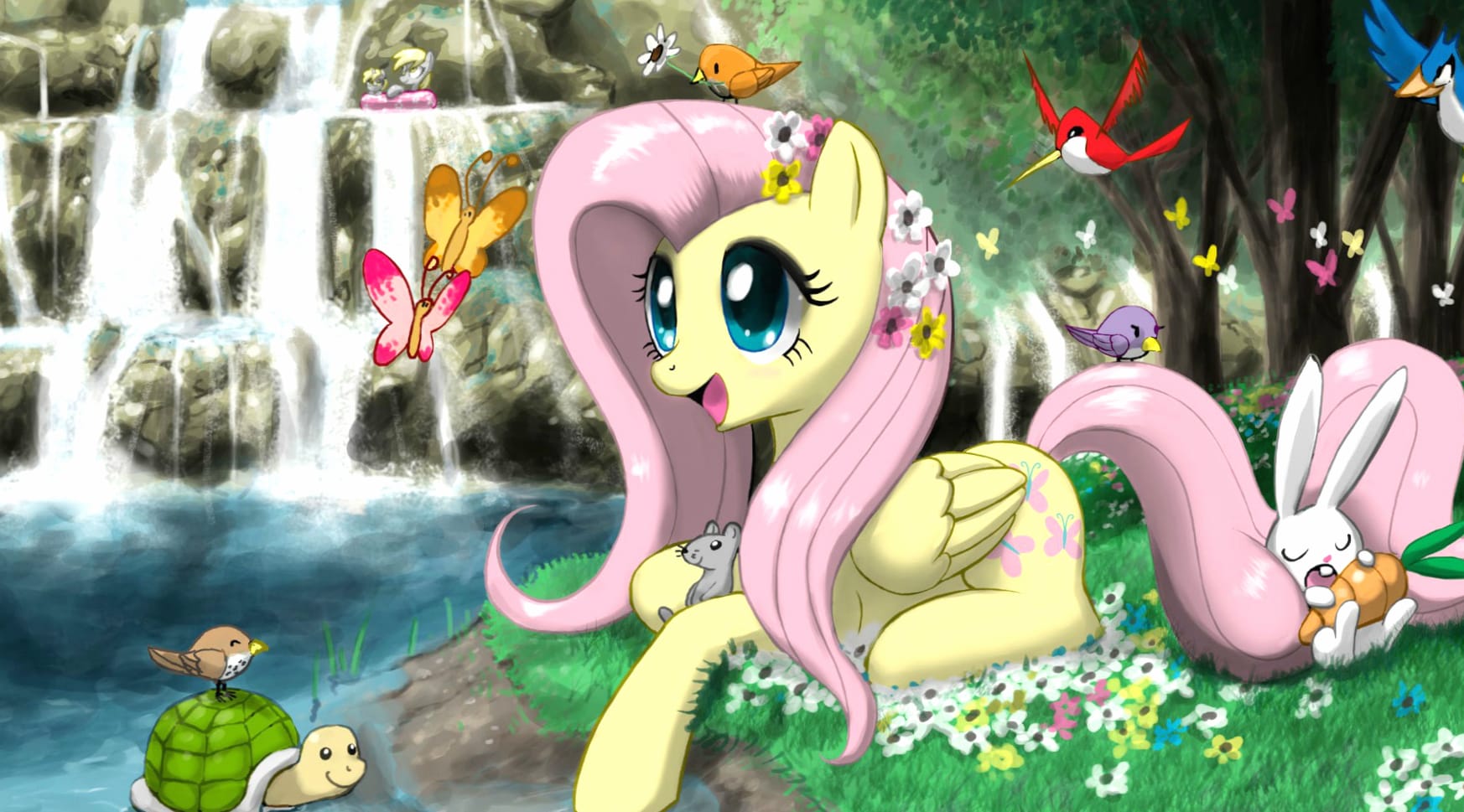 Fluttershy and Friends wallpapers HD quality