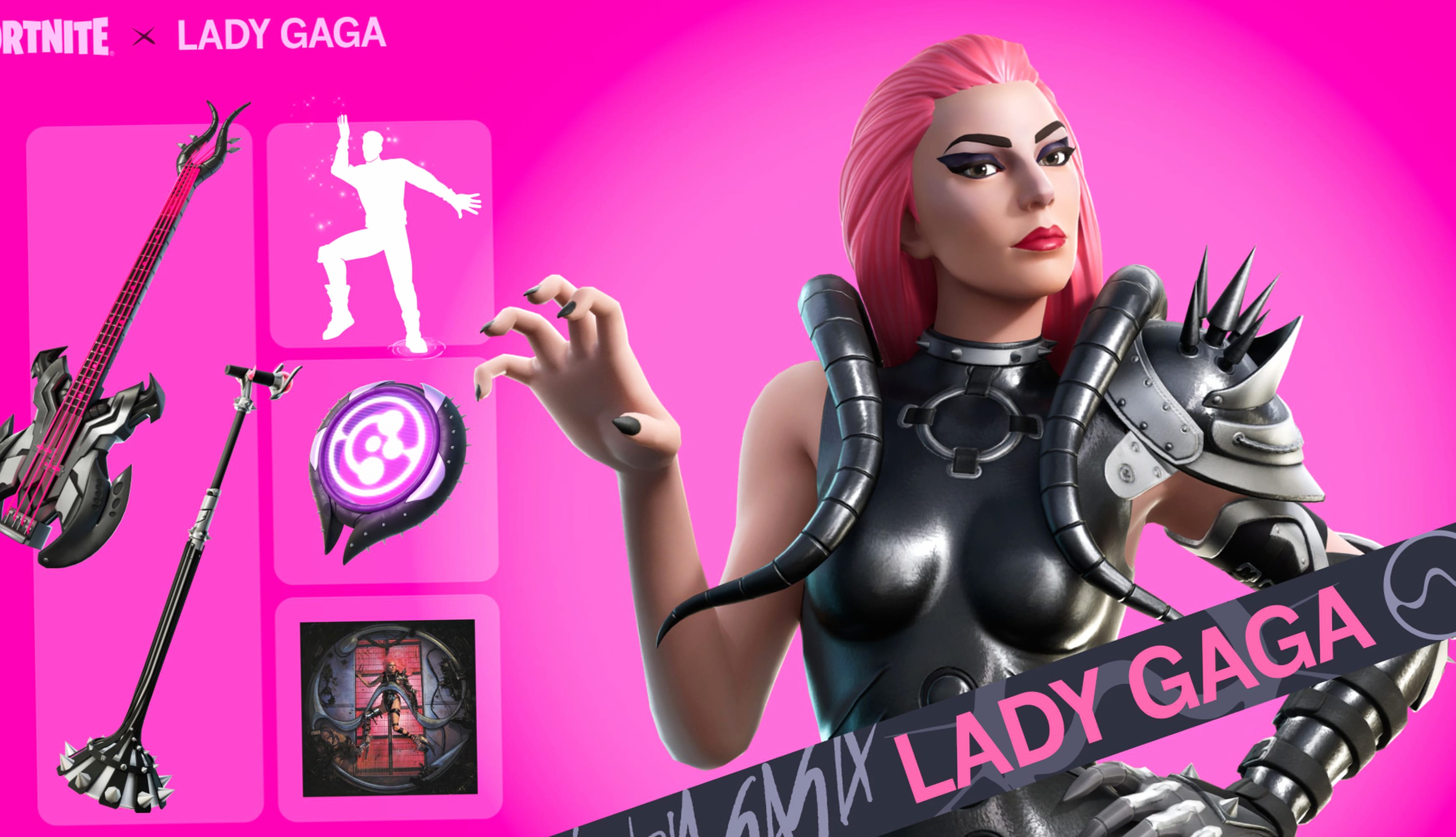 Fortnite Lady Gaga at 1024 x 1024 iPad size wallpapers HD quality