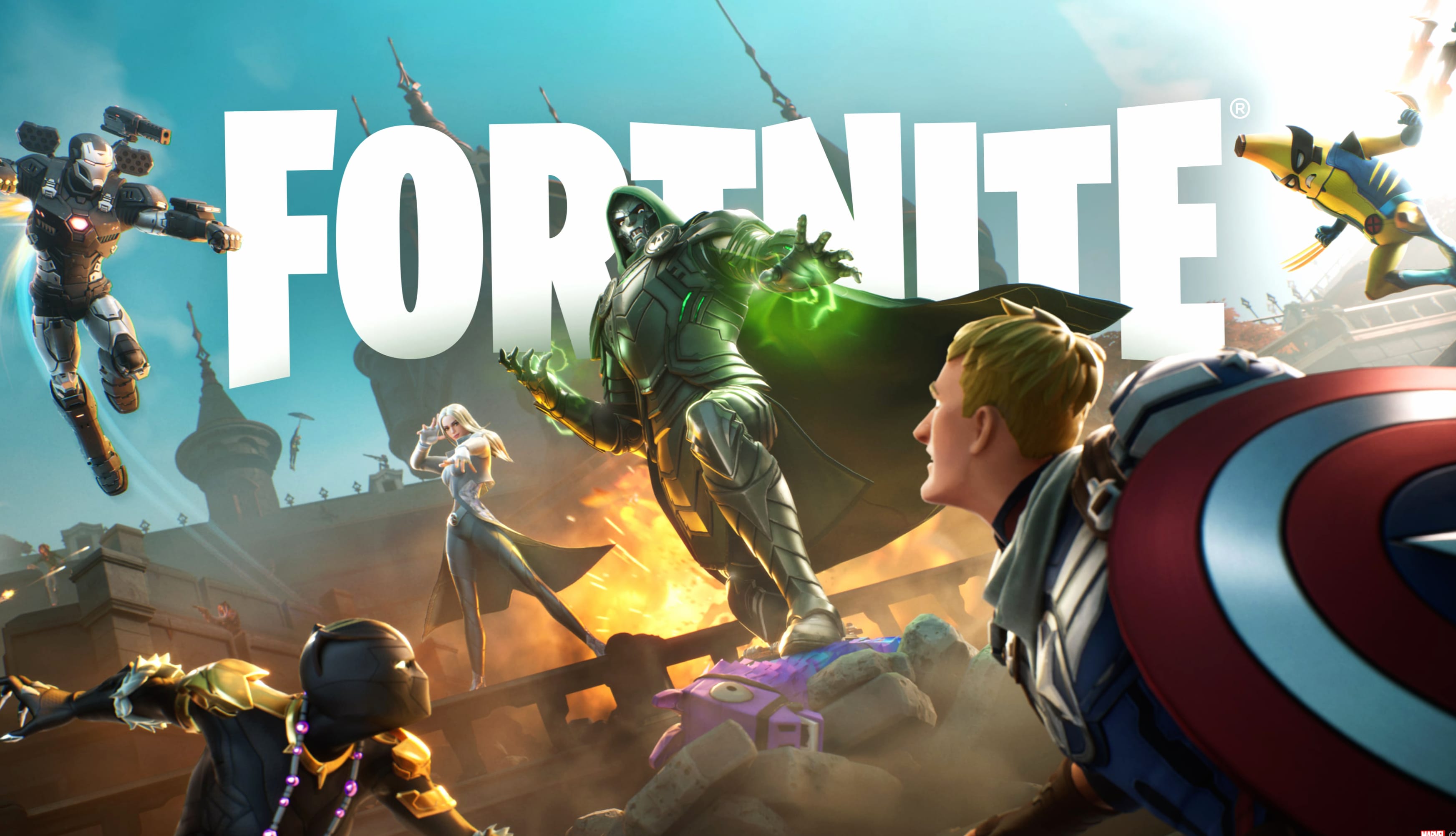 Fortnite Marvel Superheroes at 1600 x 1200 size wallpapers HD quality