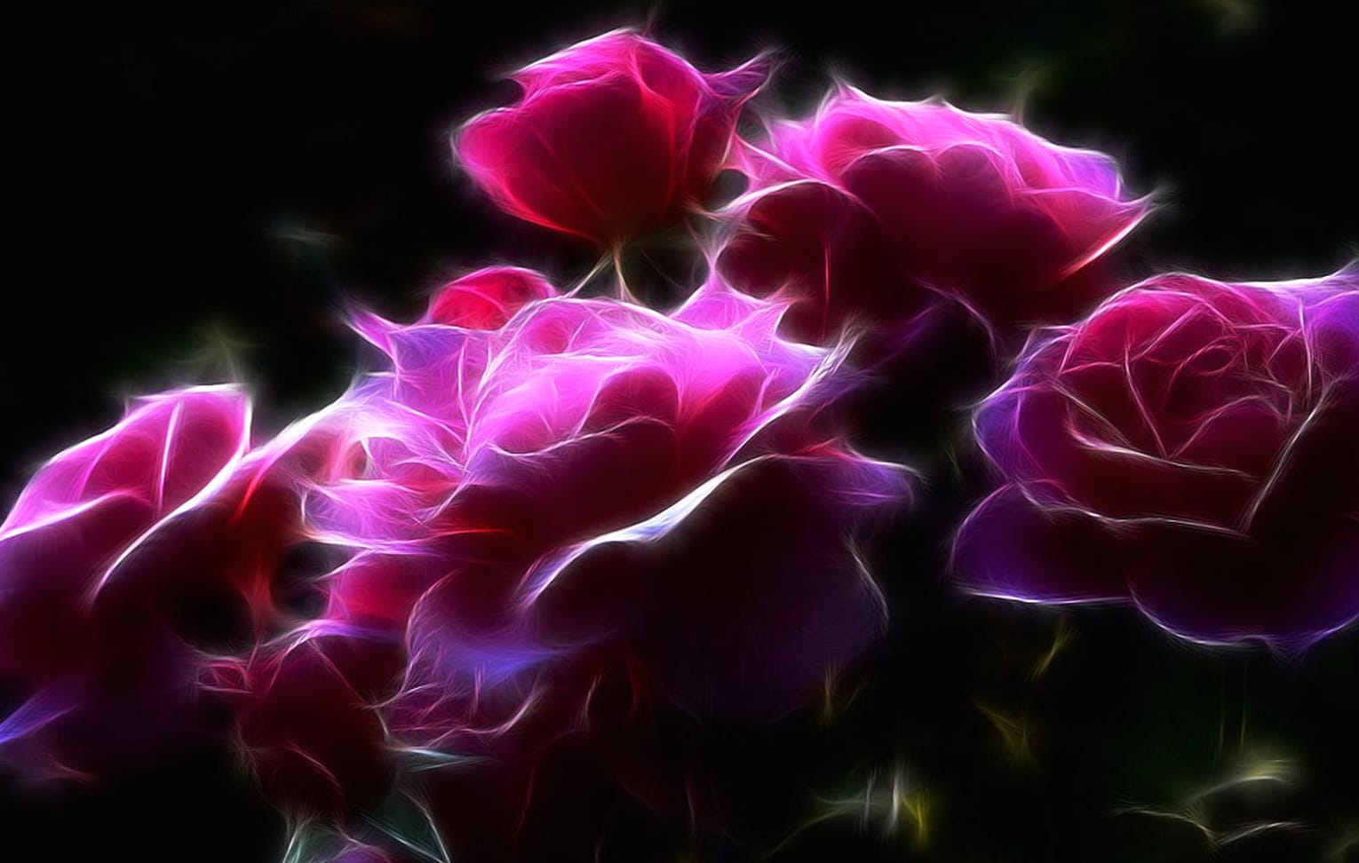 Fractal Rose Blossom at 320 x 480 iPhone size wallpapers HD quality