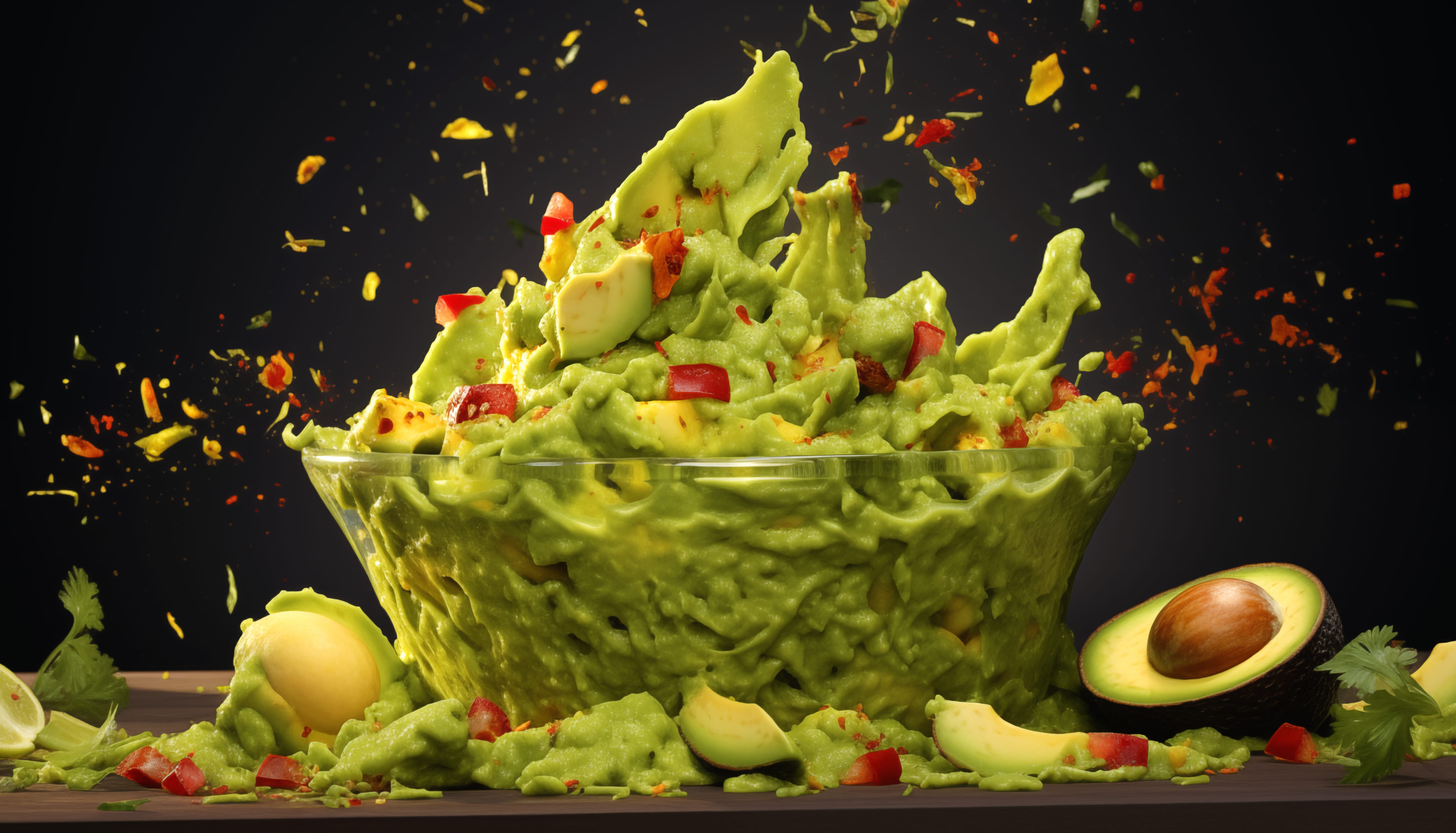 Fresh Guacamole – Vibrant Avocado Dip Background wallpapers HD quality