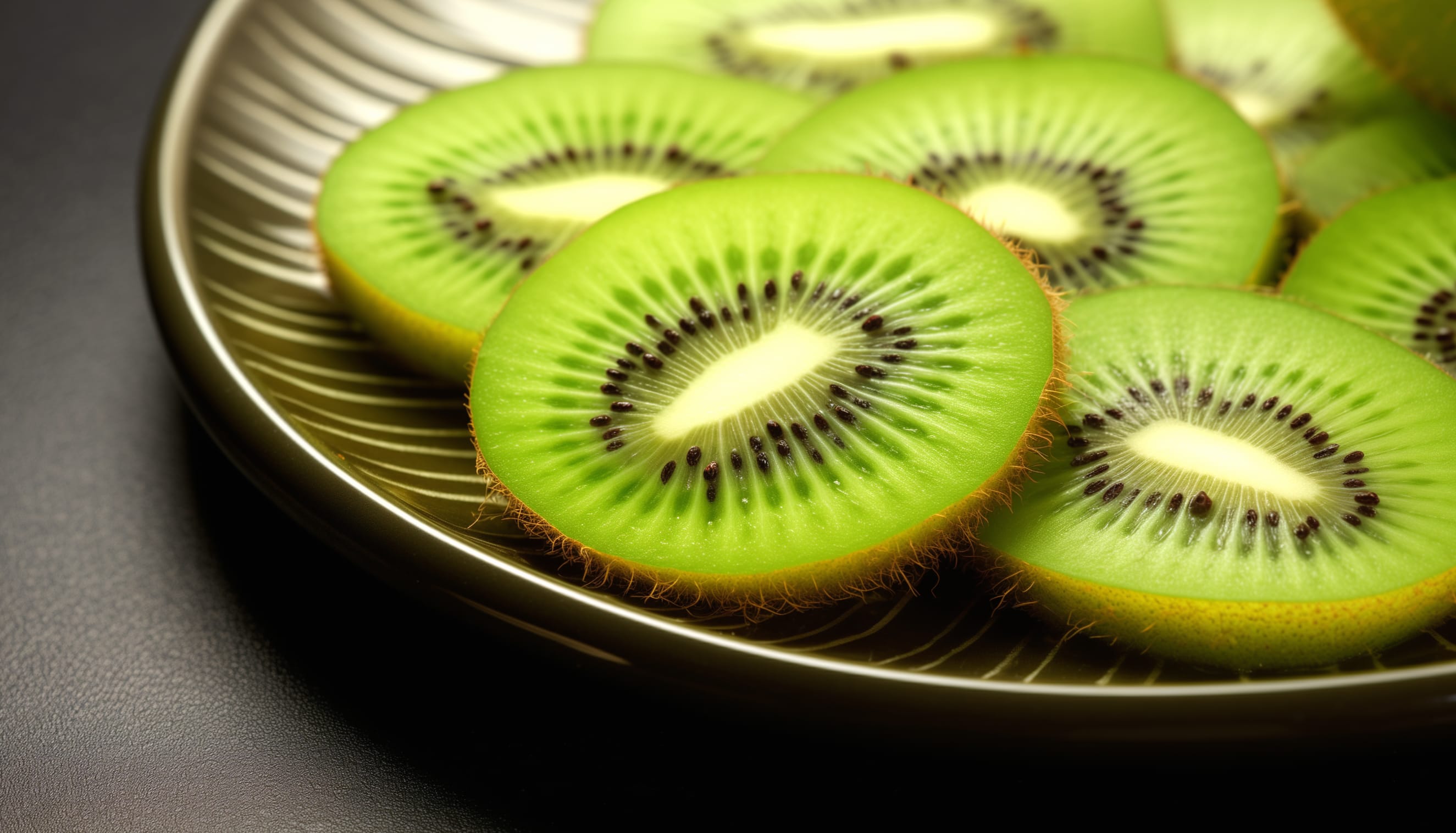 Fresh Kiwi Fruit - Vibrant Green Slices Background wallpapers HD quality