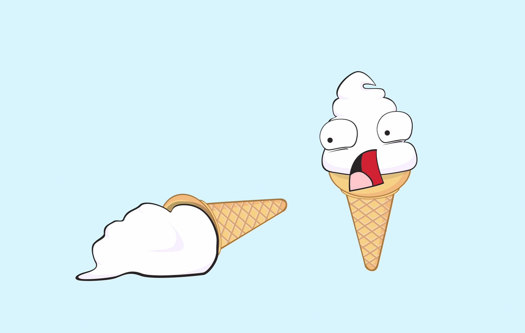 Funny Ice Cream A Comical Treat! at 320 x 480 iPhone size wallpapers HD quality