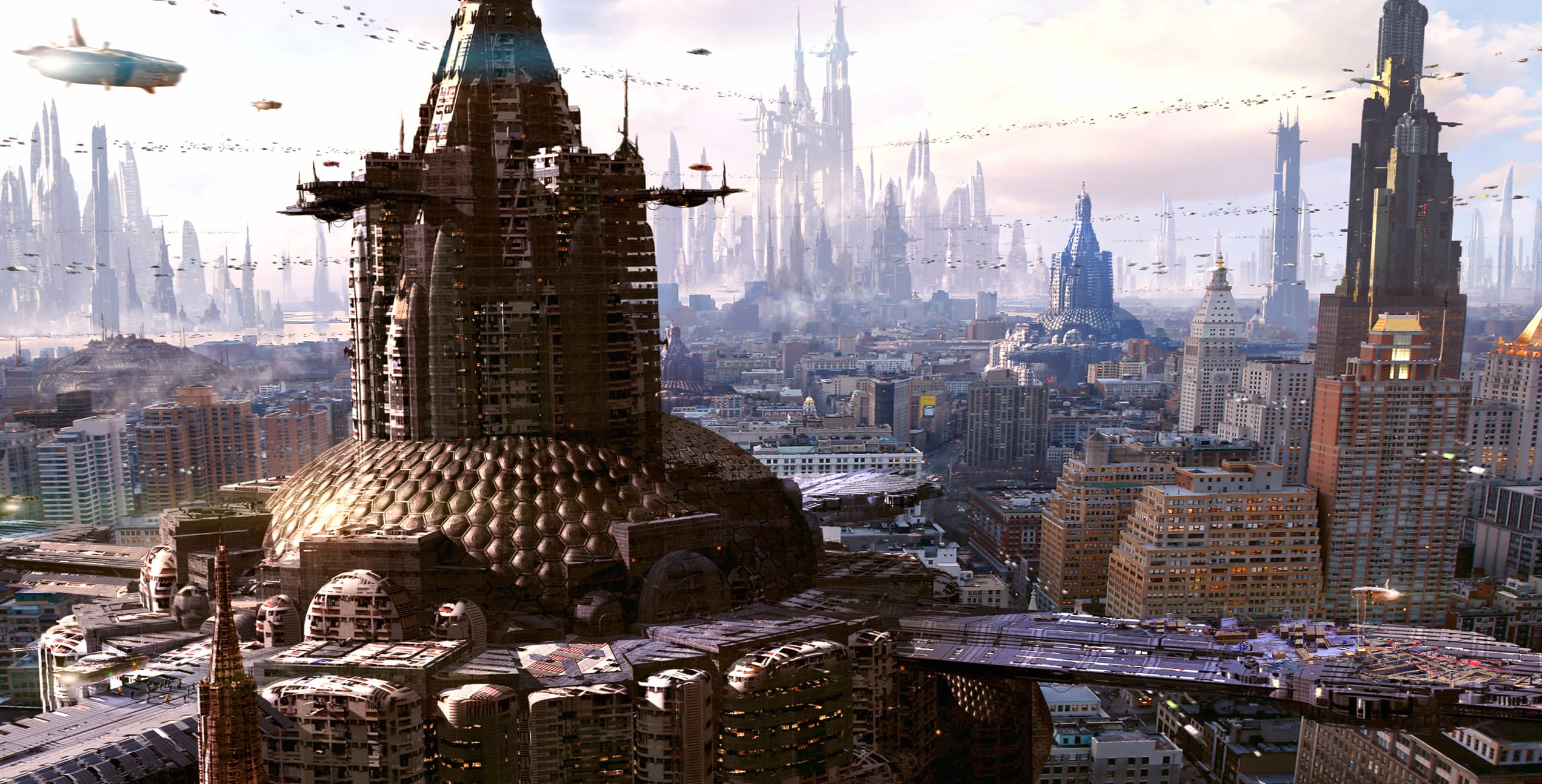 Futuristic Cityscape A Stunning of Sci-Fi Skyscrapers wallpapers HD quality