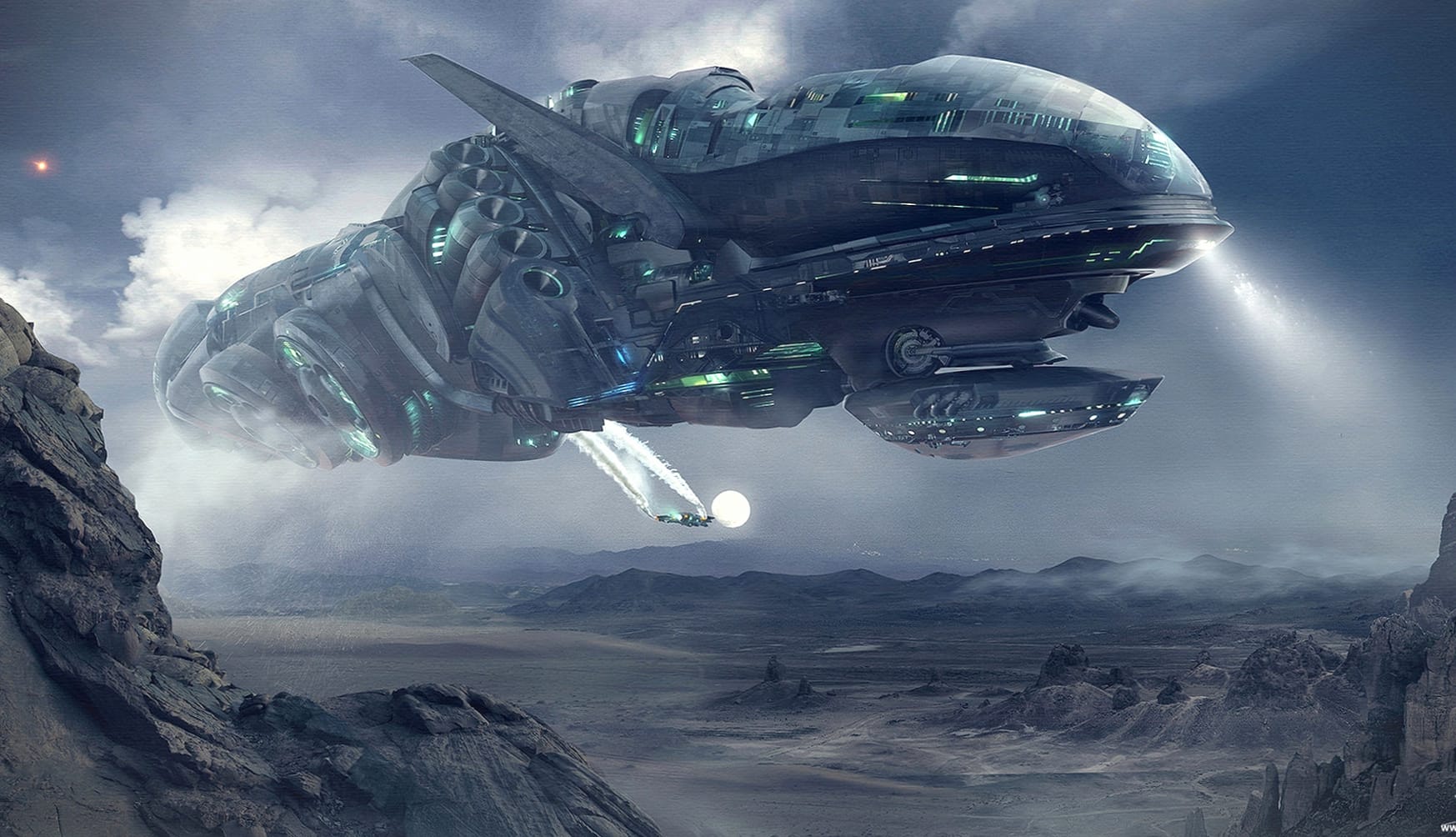 Futuristic Spaceship HD Sci-Fi Wallpaper Adventure wallpapers HD quality