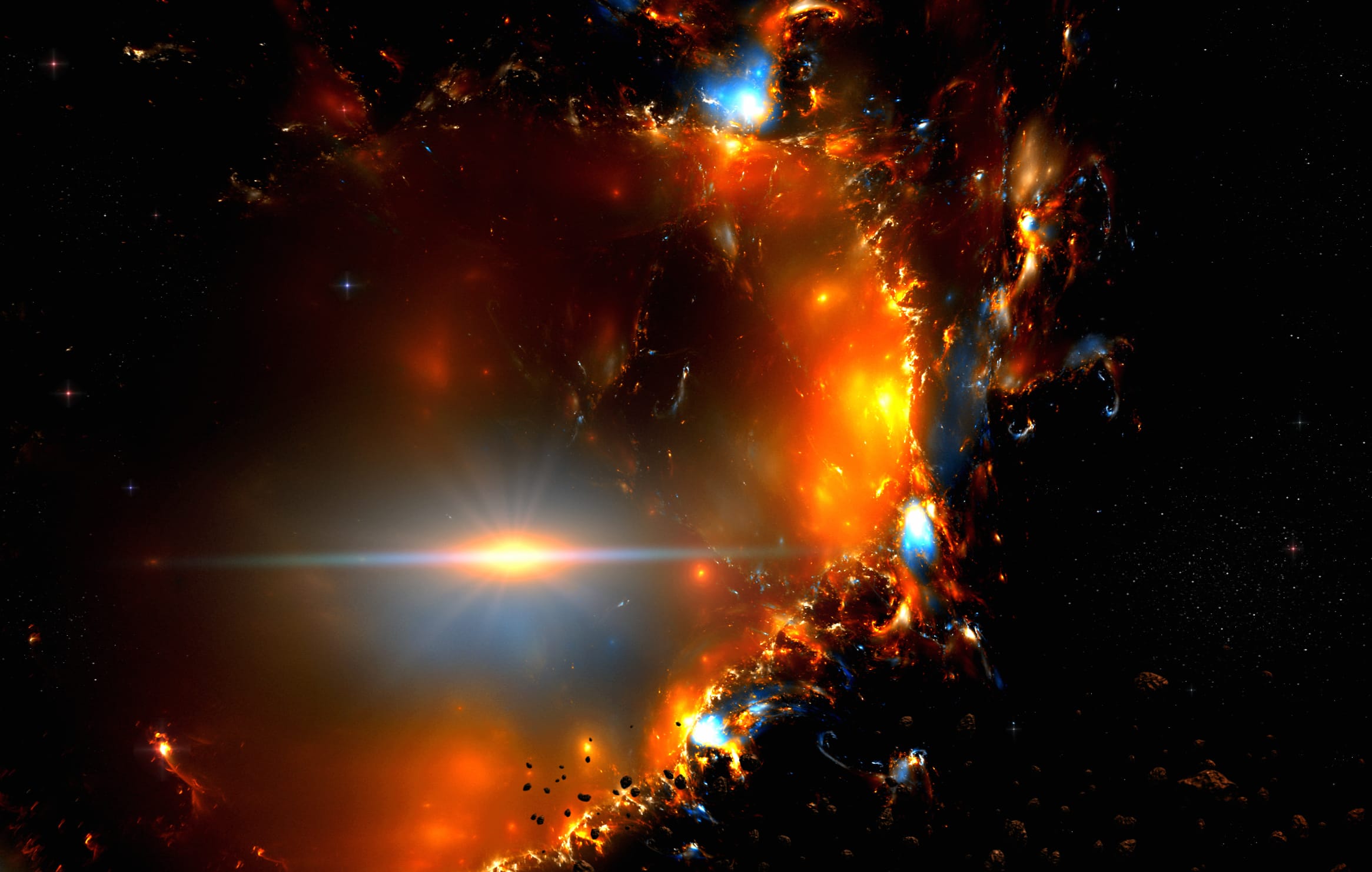 Galactic Explosion - HD Sci-Fi Space Wallpaper wallpapers HD quality