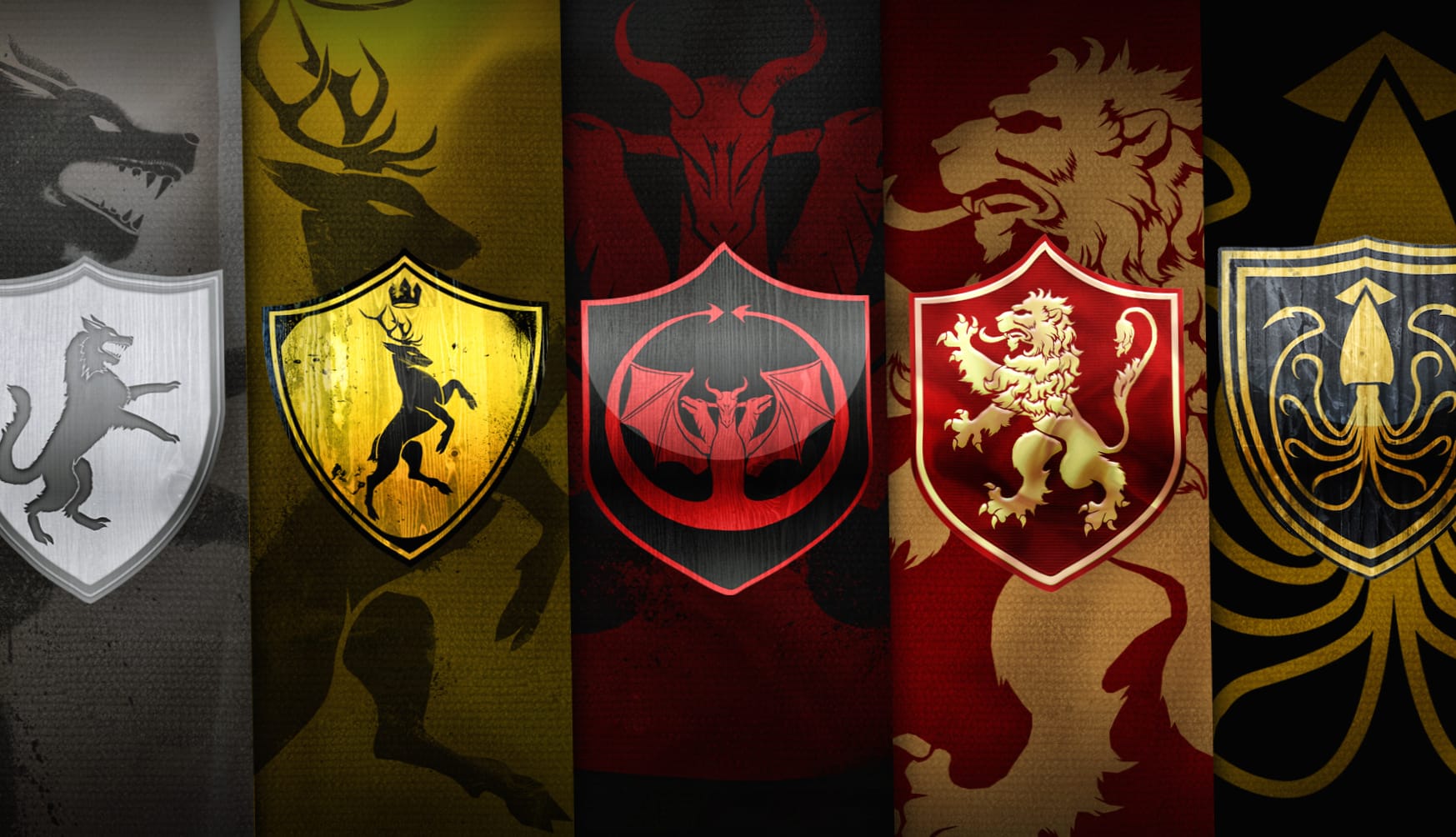 Game of Thrones House Sigils at 640 x 1136 iPhone 5 size wallpapers HD quality