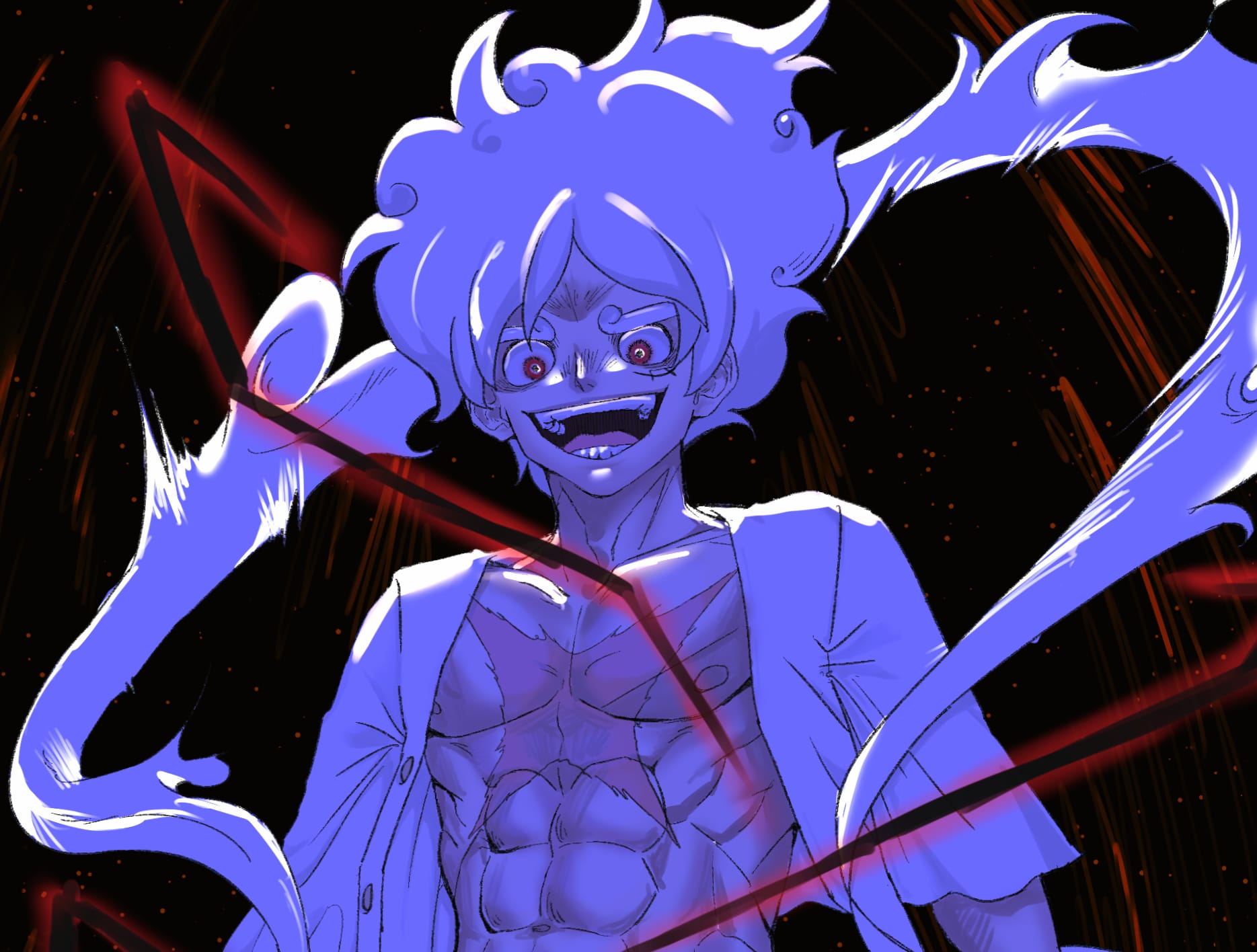 Gear 5 (One Piece) Monkey D. Luffy Anime One Piece Dark Anime wallpapers HD quality