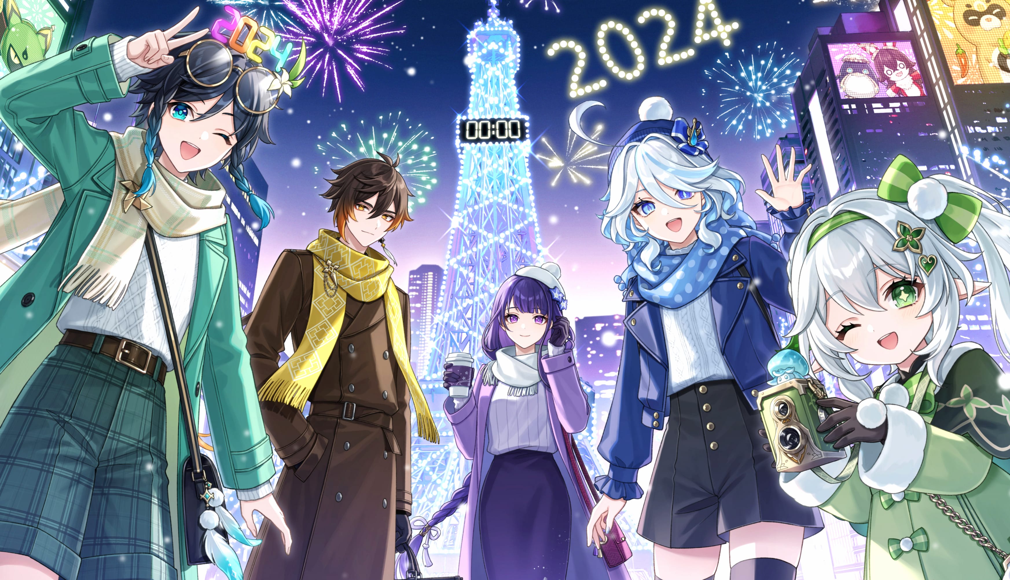 Genshin Impact New Year celebrations wallpapers HD quality