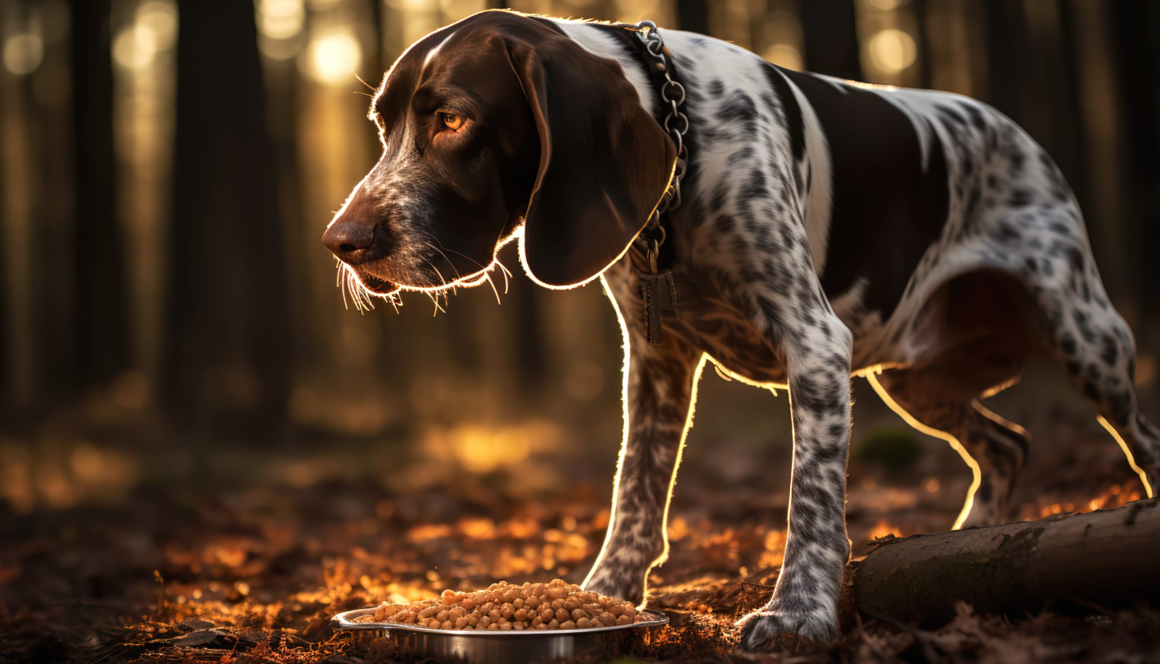 German Shorthaired Pointer Dog Eating Wallpaper at 1600 x 900 HD size wallpapers HD quality