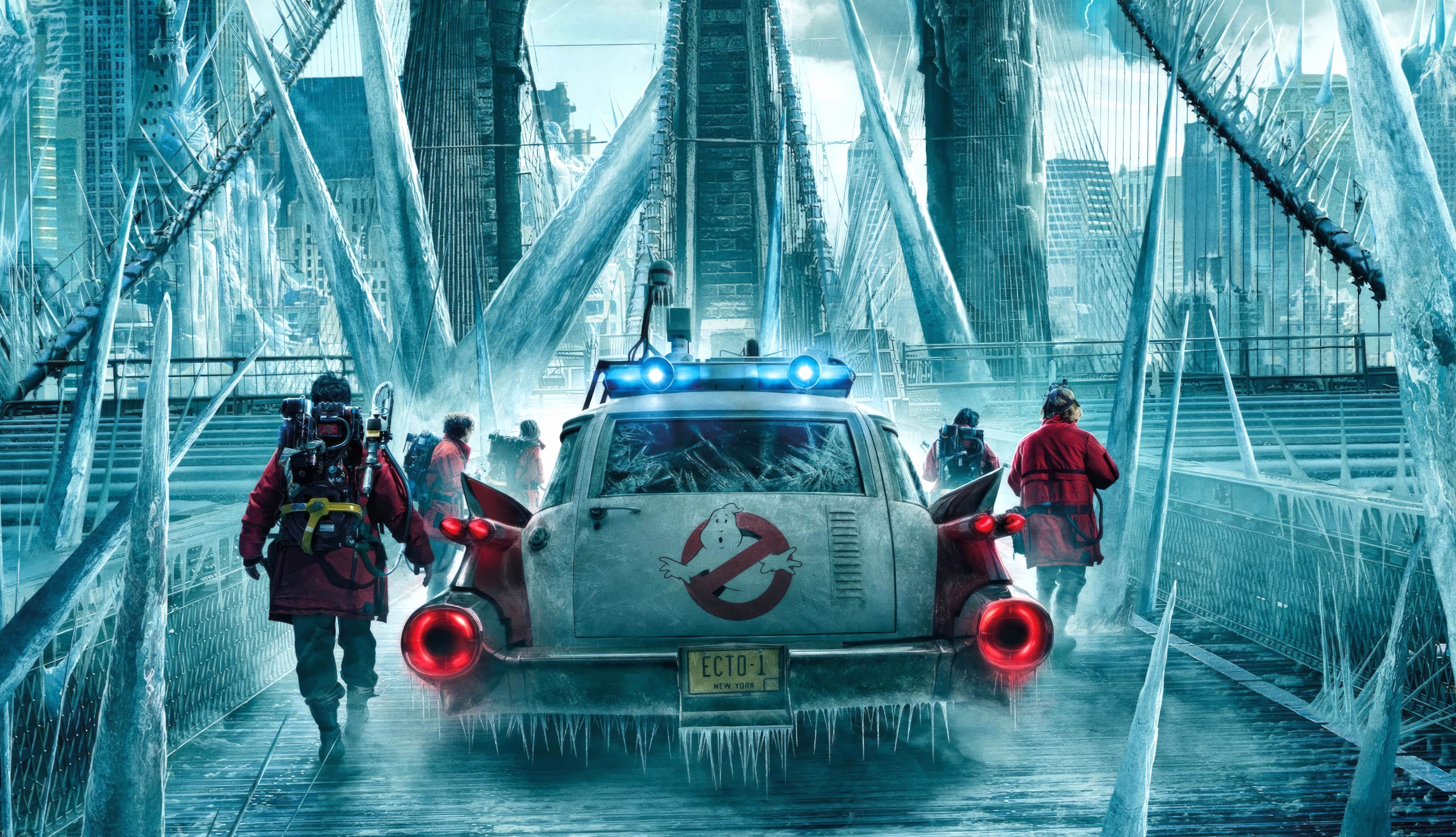 Ghostbusters Frozen Empire Icy Adventure Theme Background wallpapers HD quality