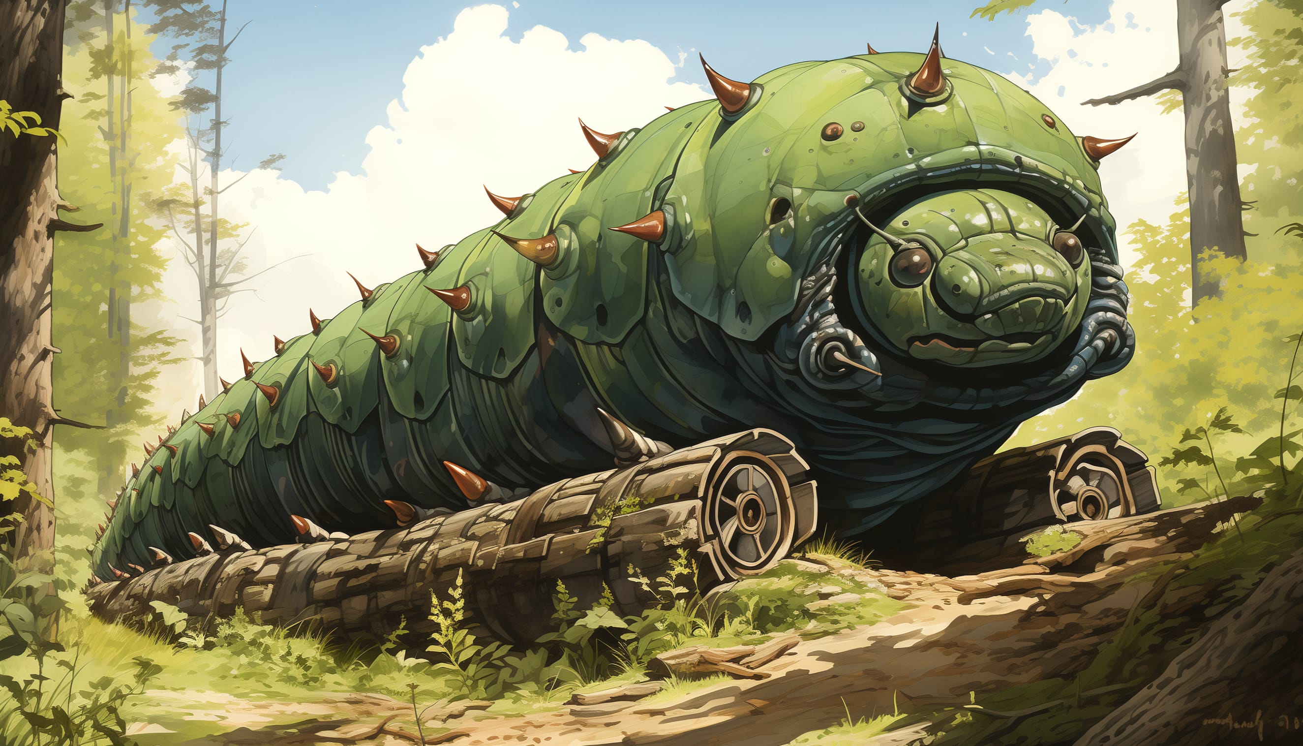 Giant Caterpillar Fantasy Art wallpapers HD quality