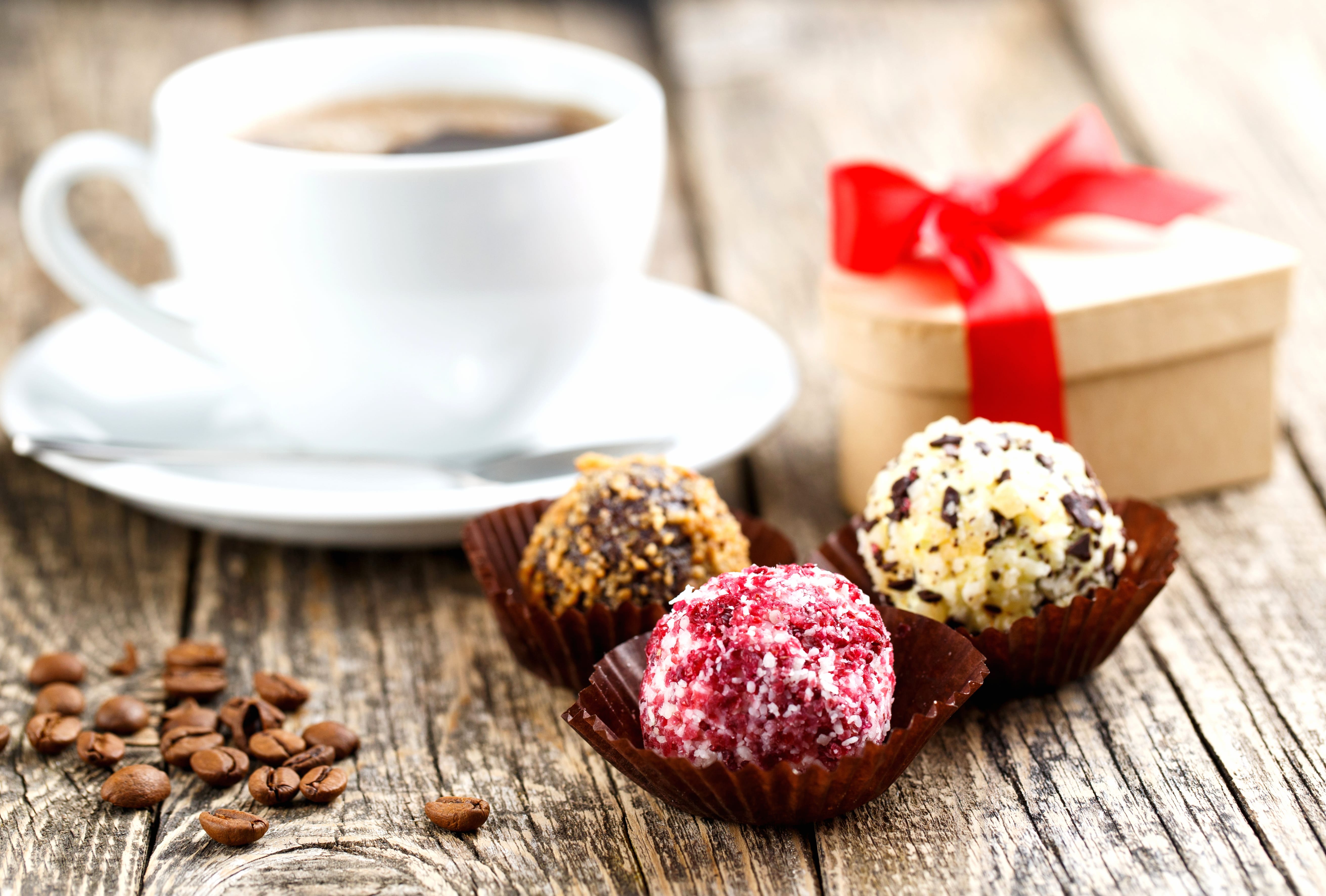 Gift Blur Cup Coffee Beans Food Sweets wallpapers HD quality