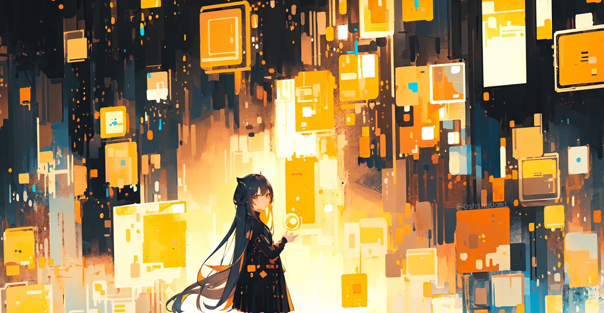 Girl Anime Futuristic Anime Girl at 1536 x 864 HD size wallpapers HD quality