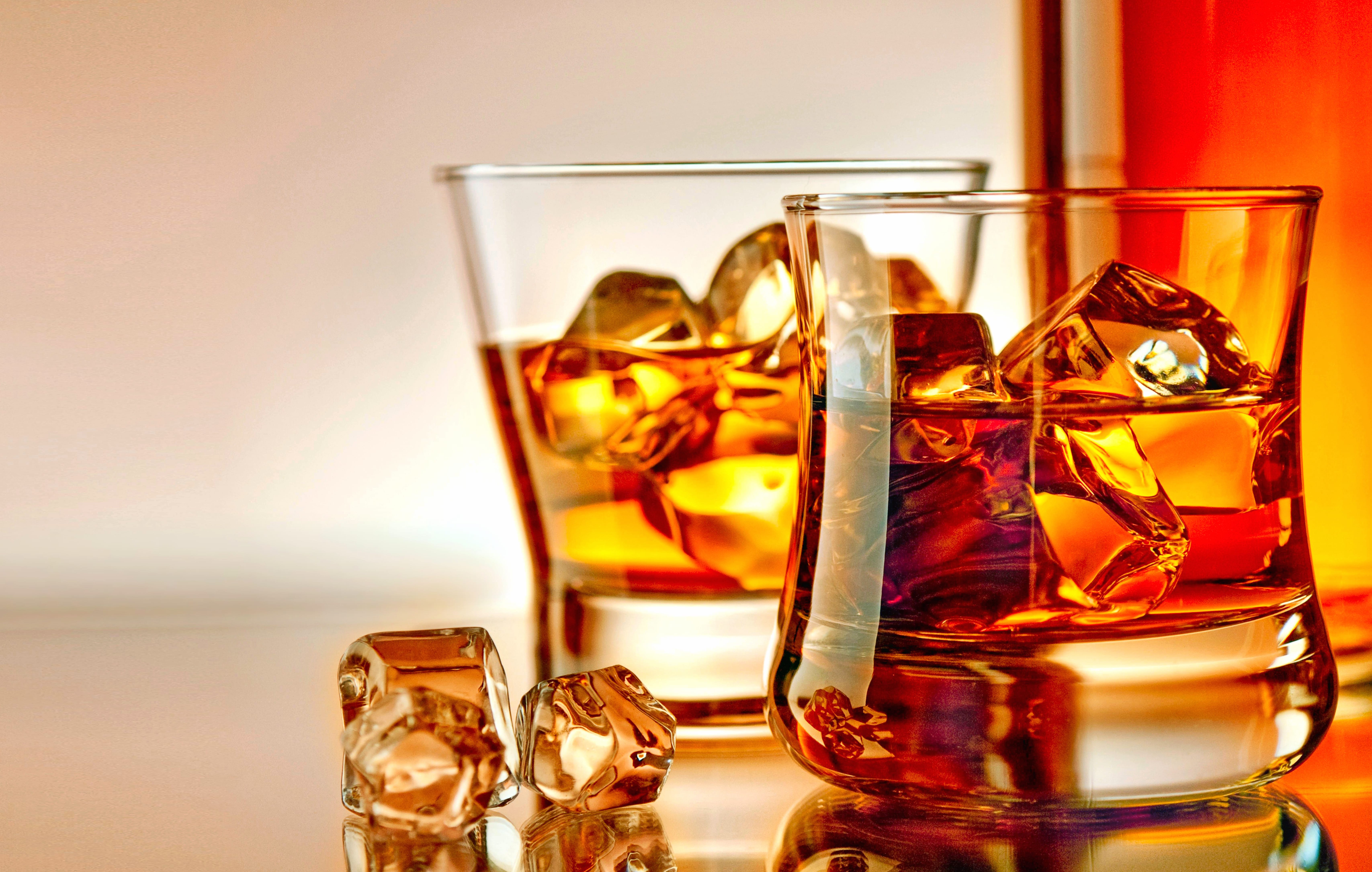 Glass Ice Drink Food Whisky wallpapers HD quality