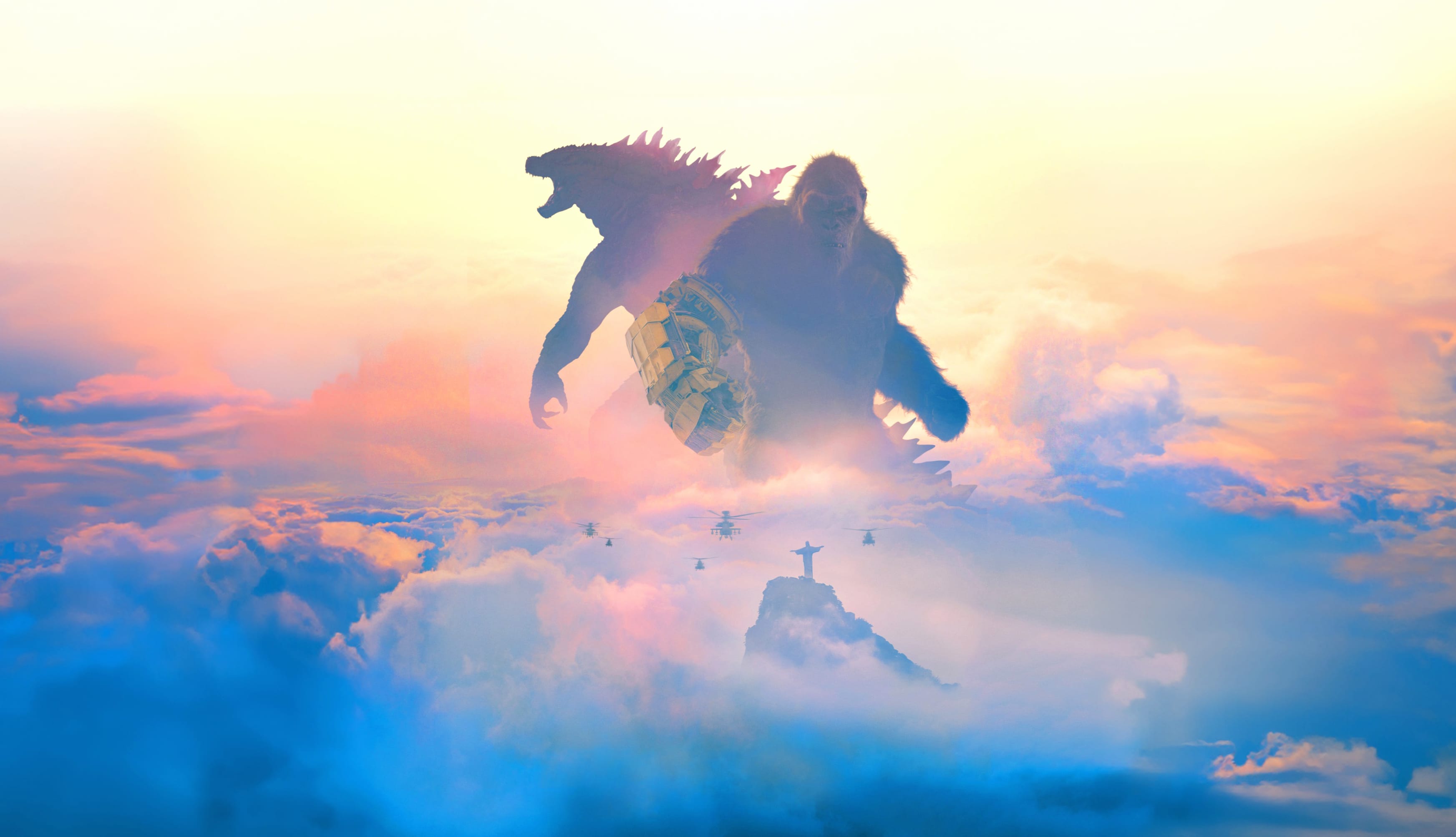 Godzilla x Kong The New Empire 8K at 640 x 960 iPhone 4 size wallpapers HD quality