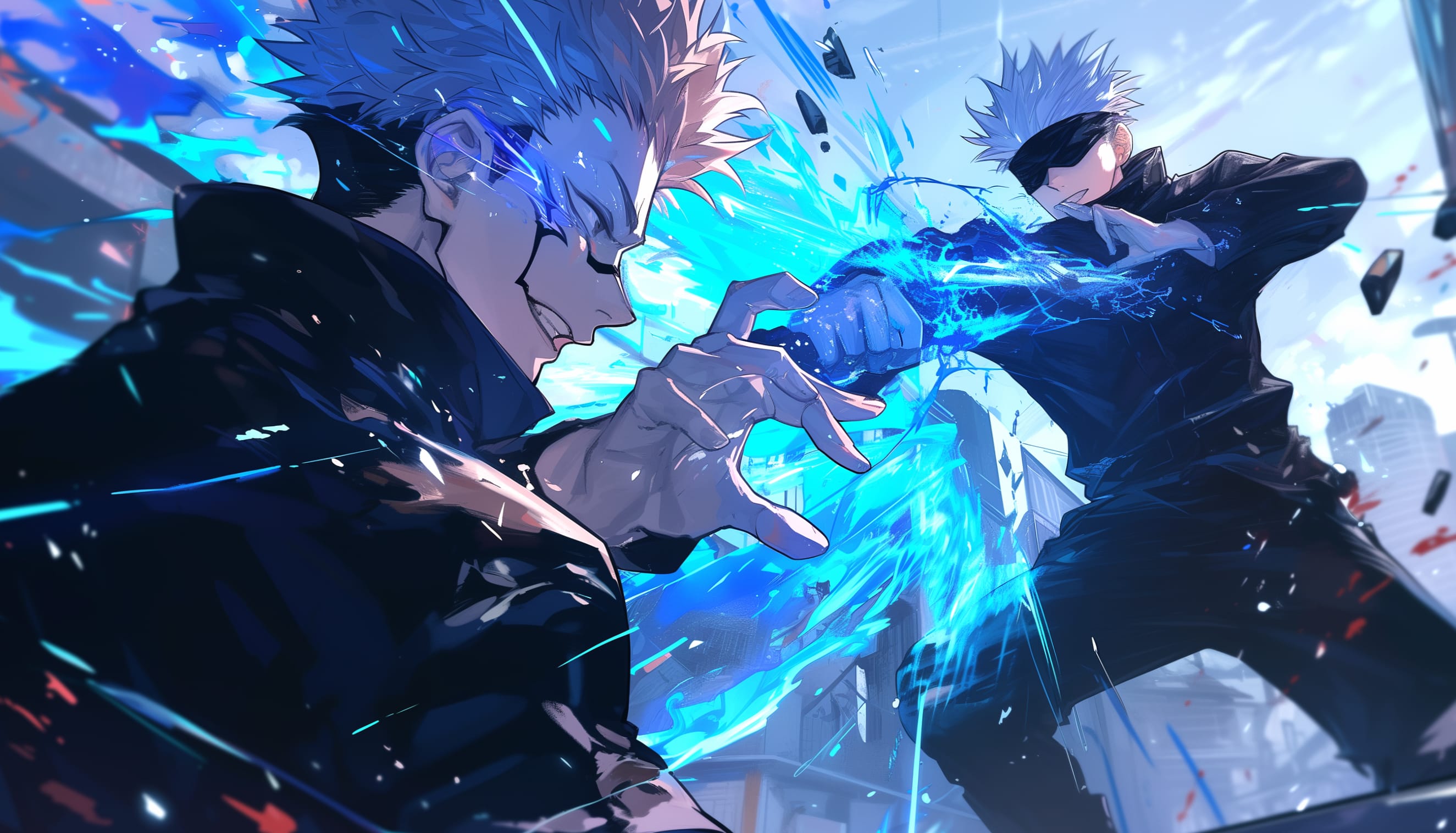 Gojo vs Sukuna Epic Battle - Jujutsu Kaisen wallpapers HD quality